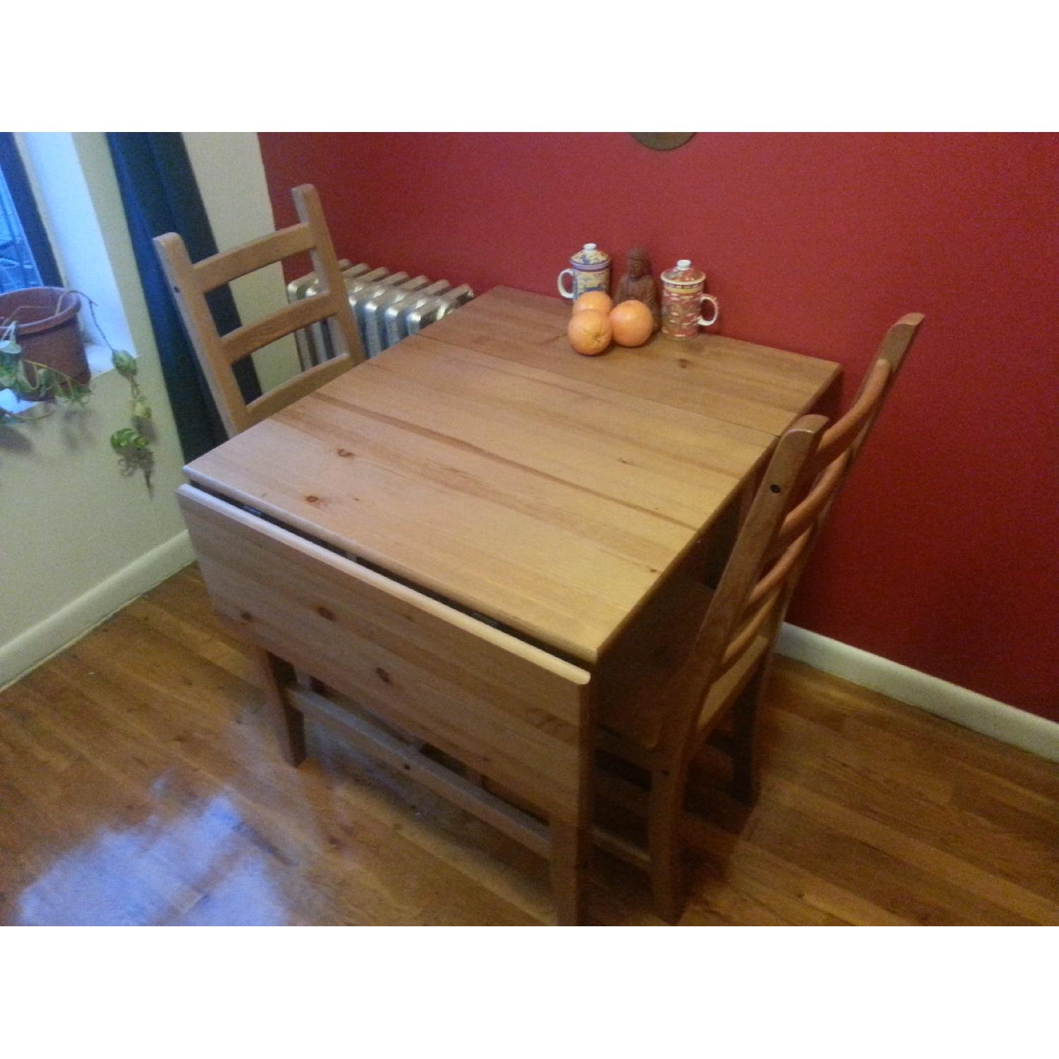 Ikea Expandable Dining Table w/ 2 Chairs - image-1