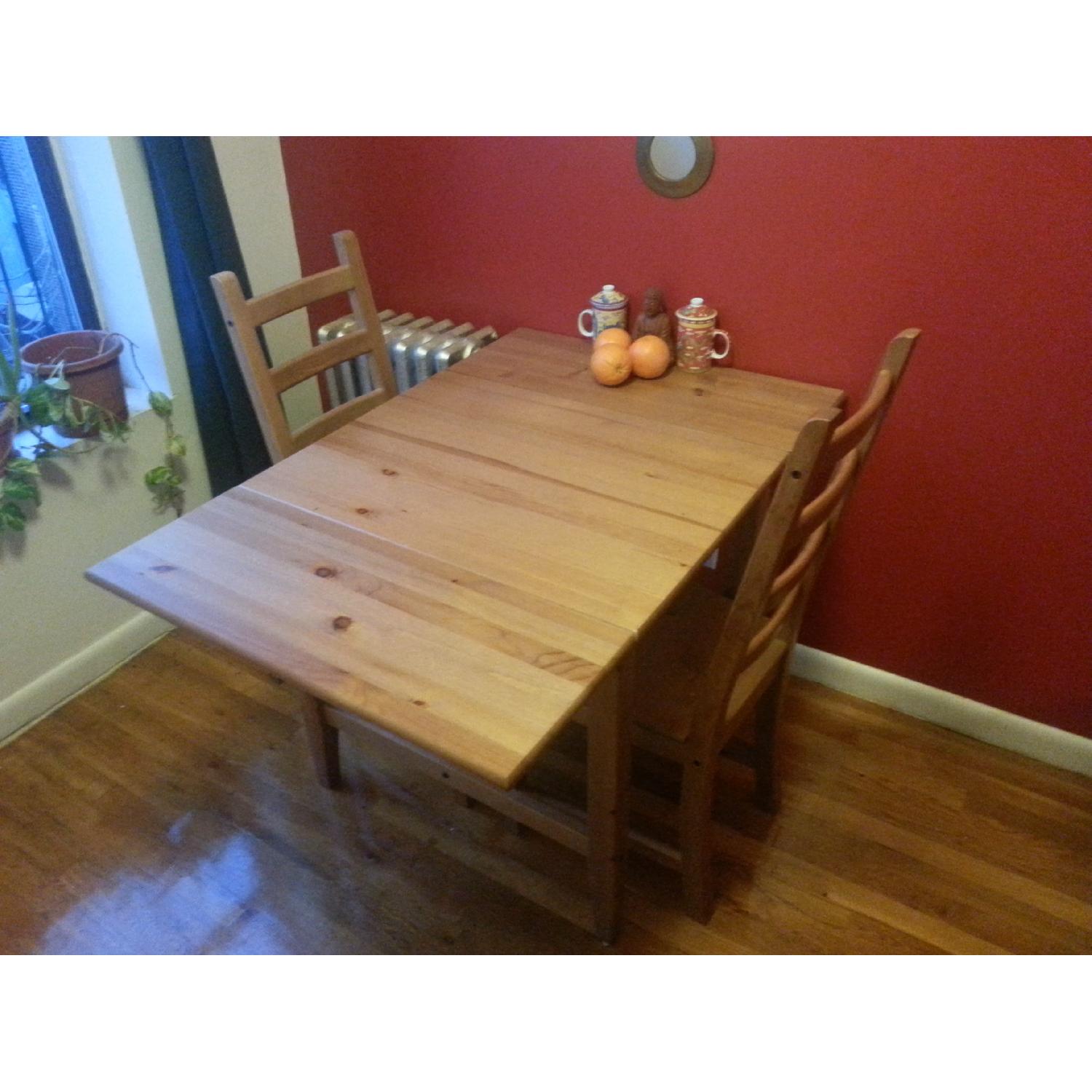 Ikea Expandable Dining Table w/ 2 Chairs AptDeco
