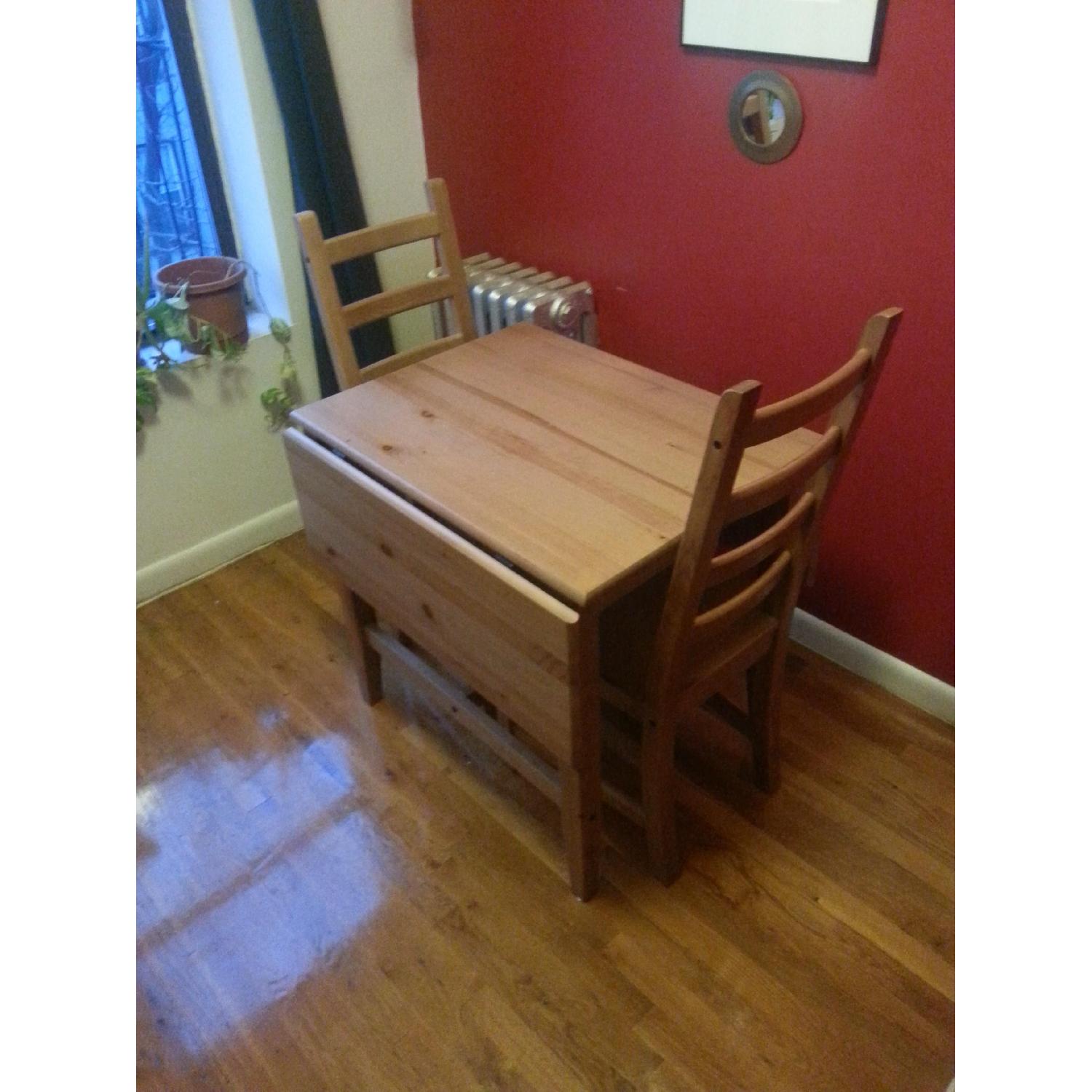 Ikea Expandable Dining Table w/ 2 Chairs - image-3