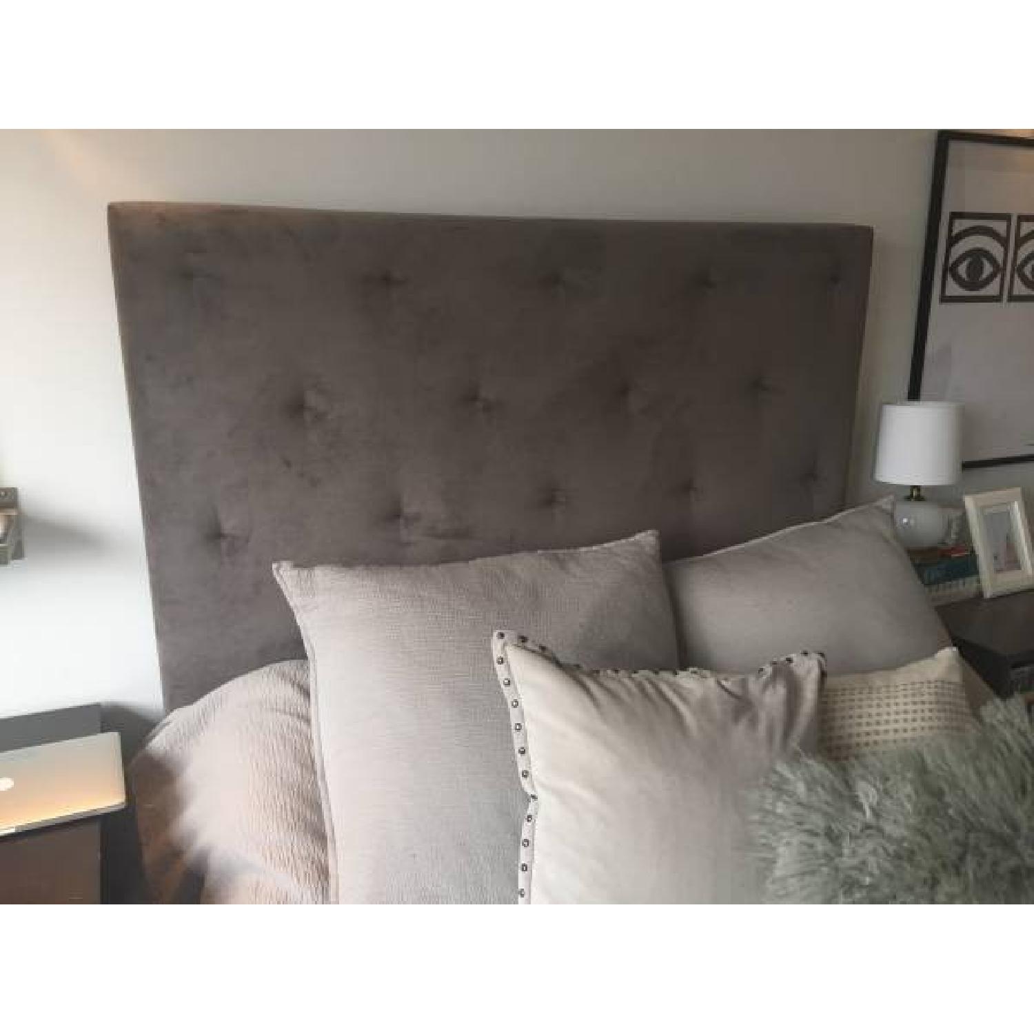 West Elm Diamond Tufted Queen Size Headboard - image-1