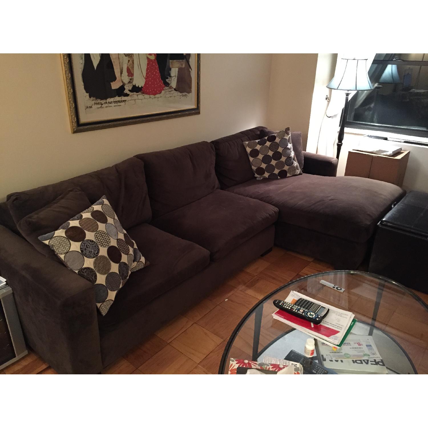 Room & Board Sectional Sofa w/ Accent Pillows - image-1