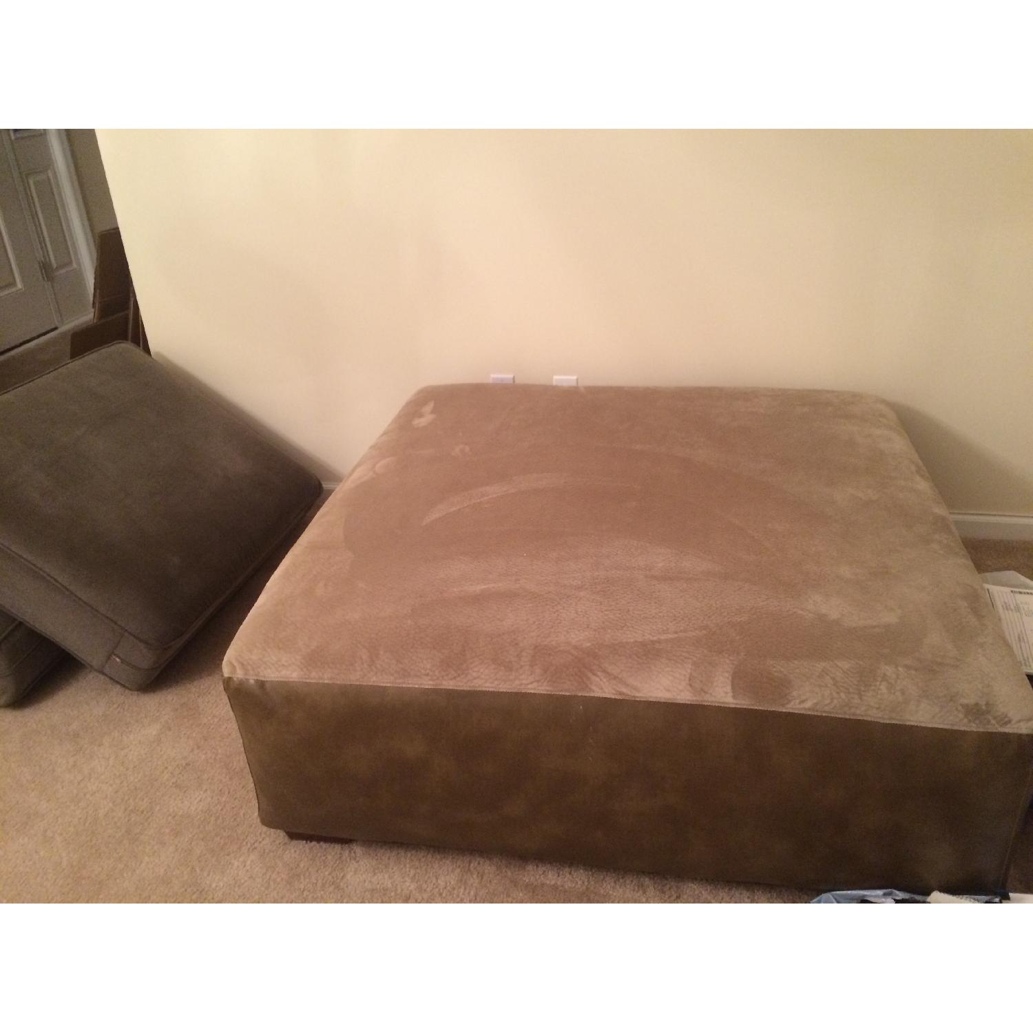 Raymour & Flanigan Queen Size Sleeper Sofa w/ Ottoman + TV  Stand - image-3