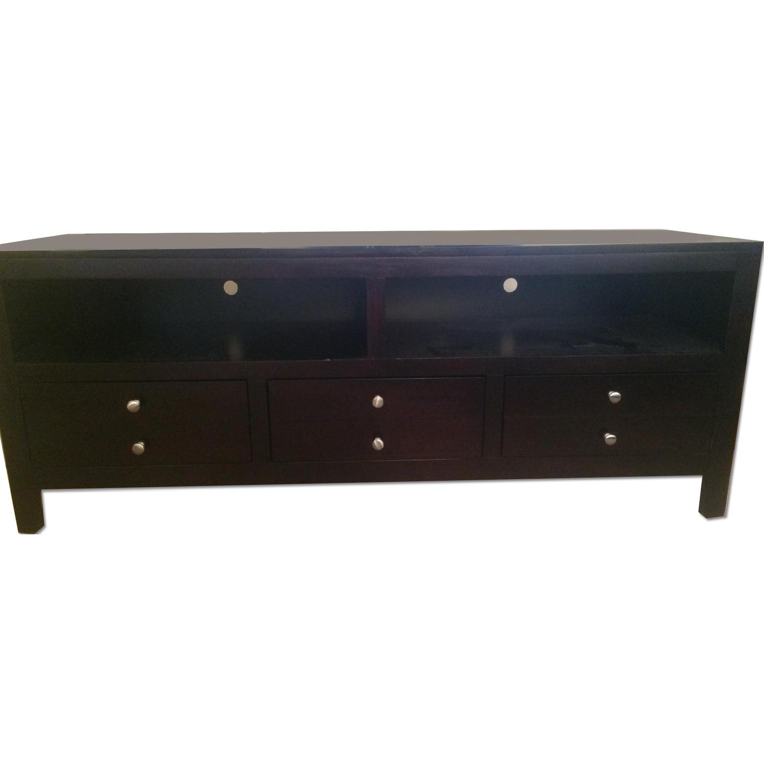 Raymour & Flanigan Queen Size Sleeper Sofa w/ Ottoman + TV  Stand - image-5
