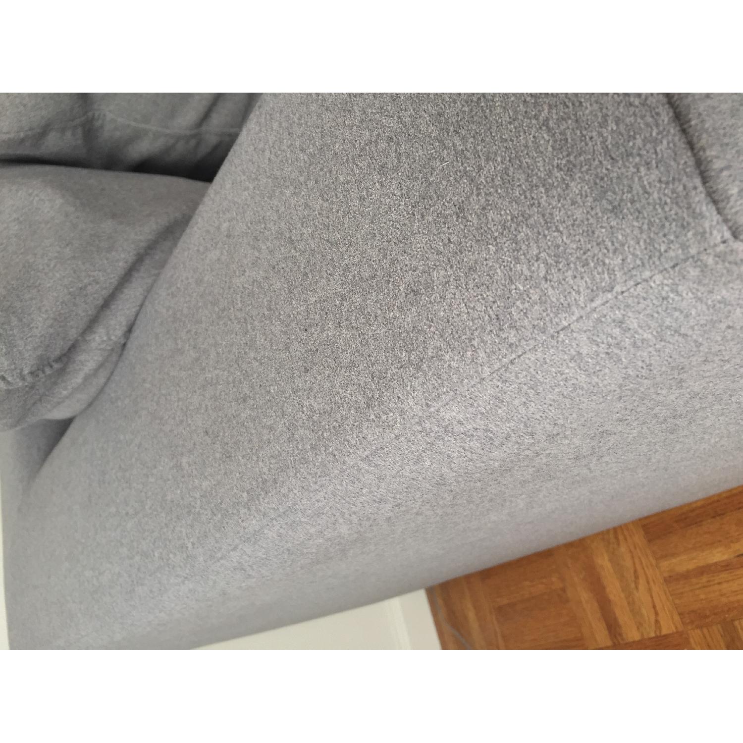 West Elm Walton Marled Microfiber Heather Gray Sofa - image-6