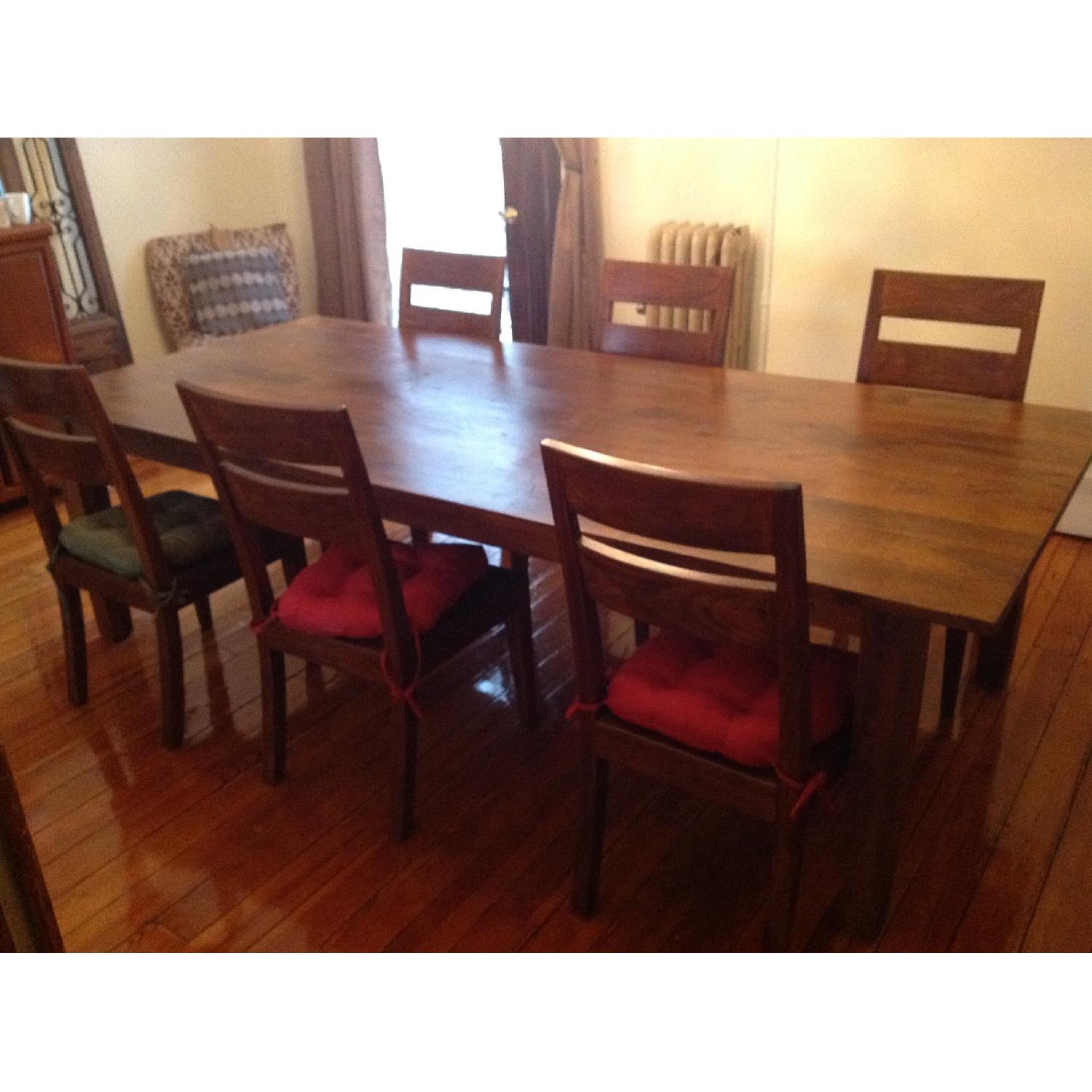 Crate & Barrel Solid Wood Dining Table - image-1