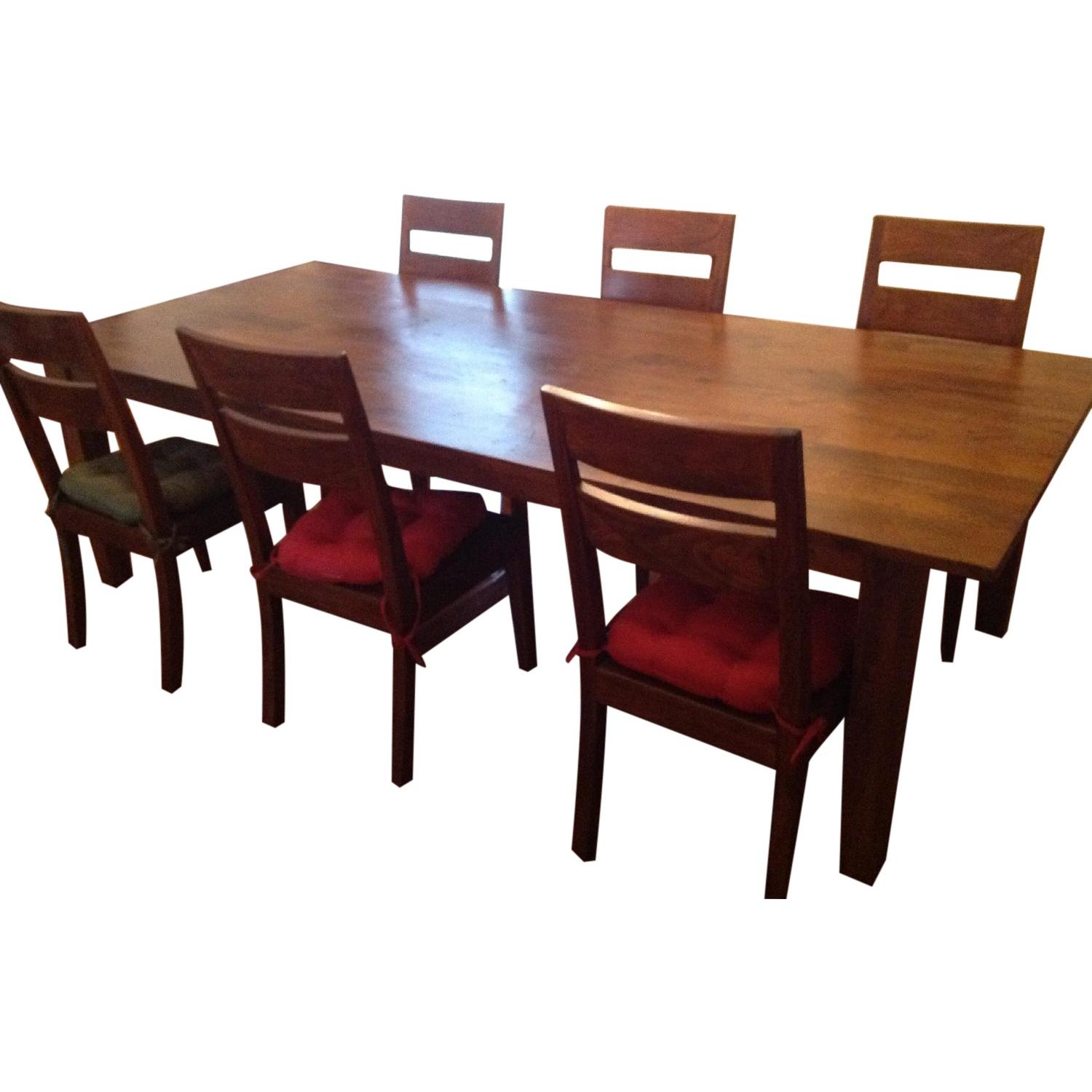 Crate & Barrel Solid Wood Dining Table - image-0