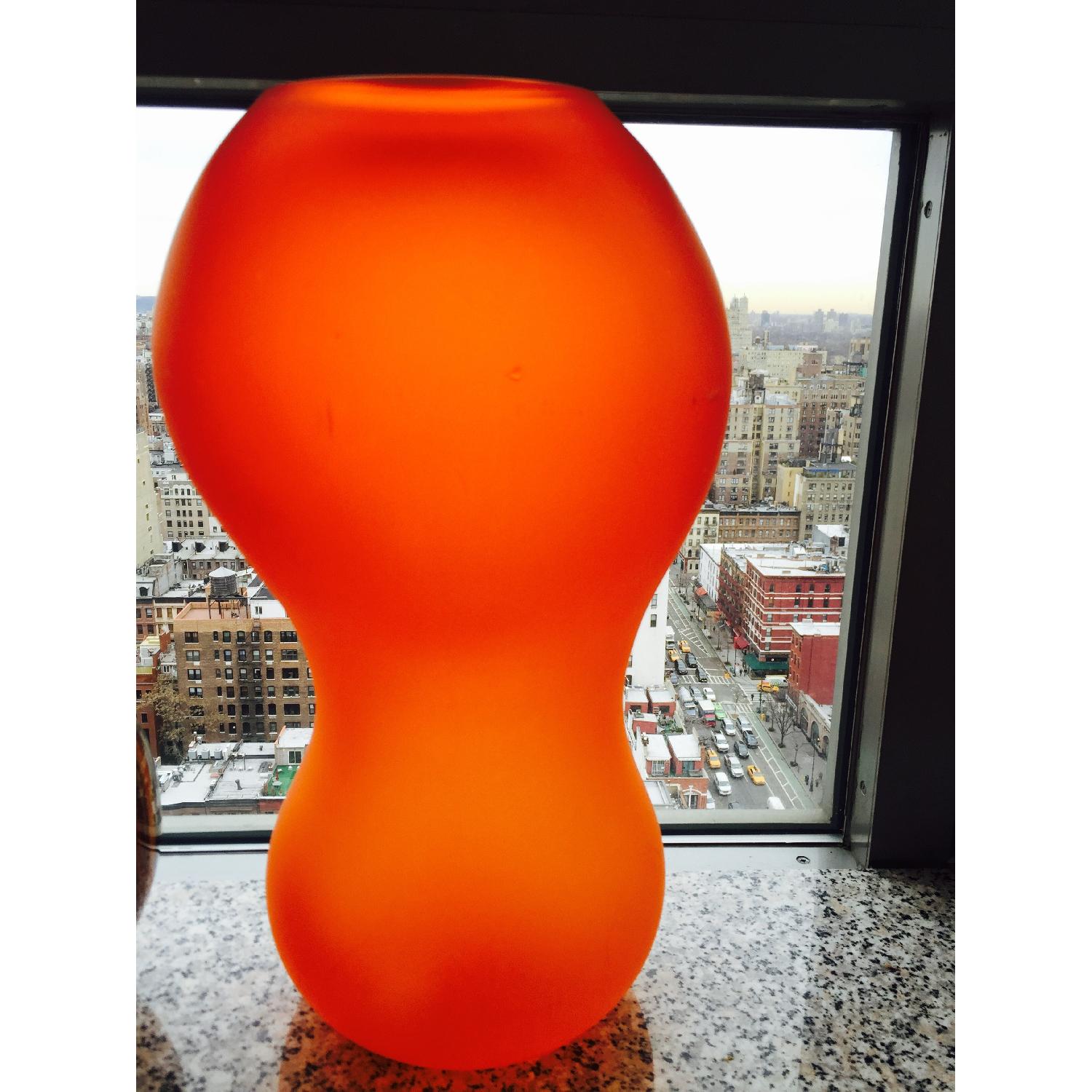 70s Vintage Orange Vase - image-1
