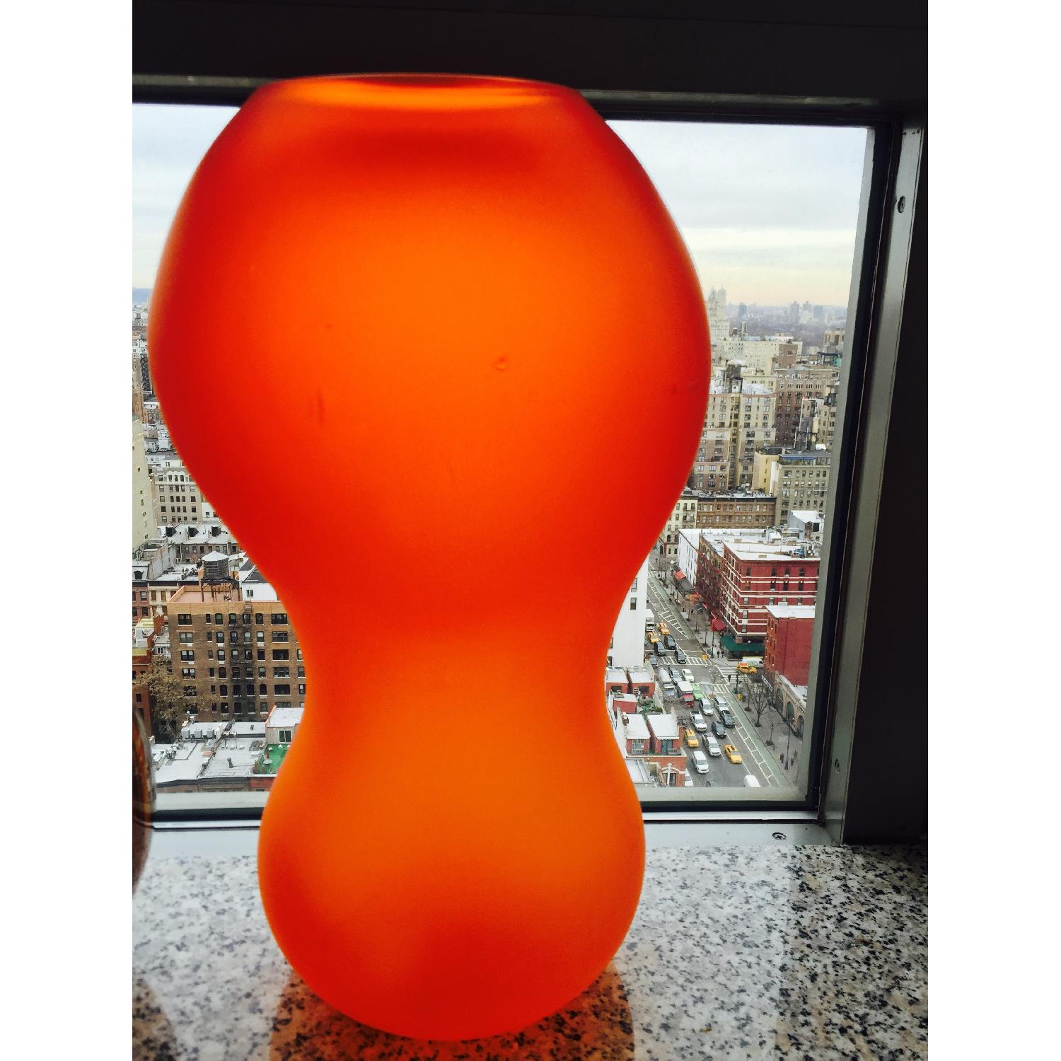 70s Vintage Orange Vase - image-5