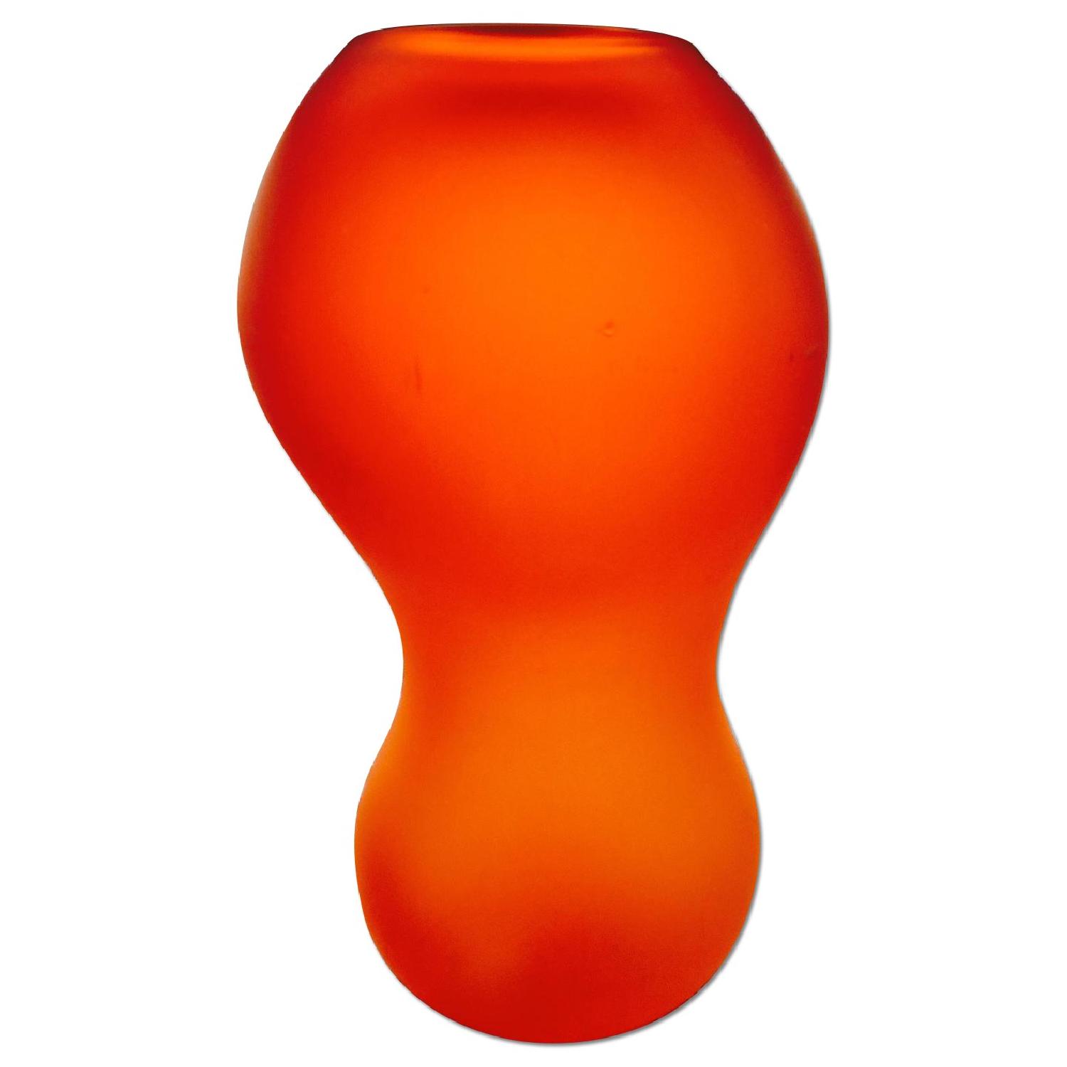 70s Vintage Orange Vase - image-6