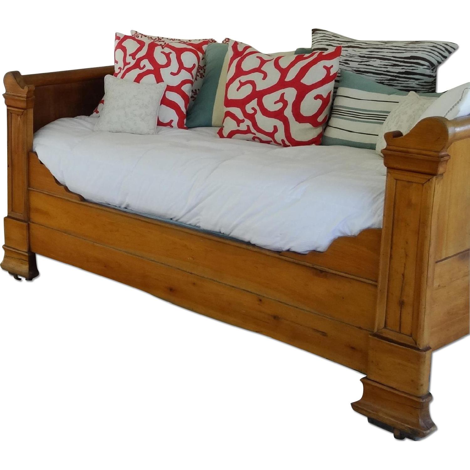Antique Louis Philippe French Walnut Daybed