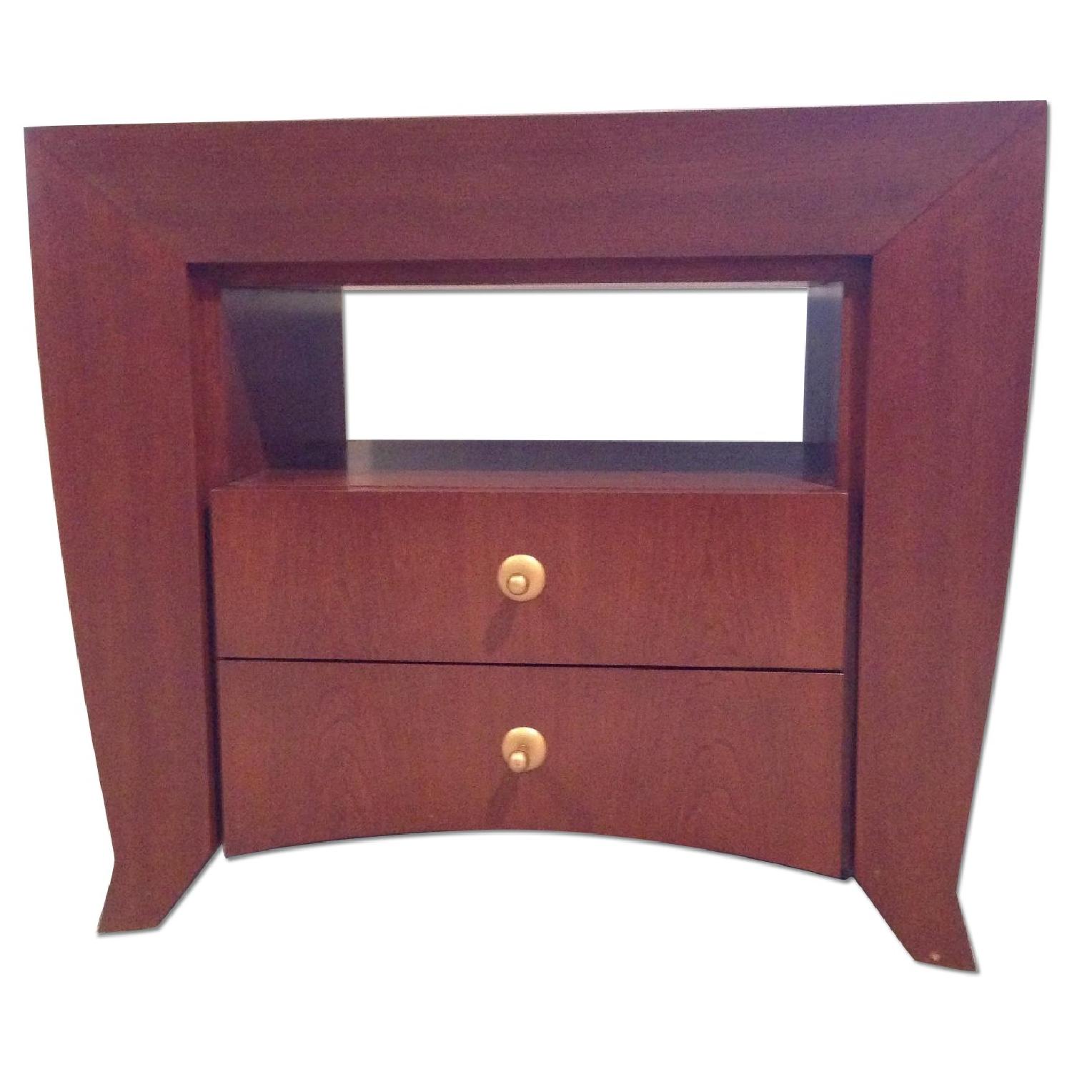Solid Cherry Wood California King 3 Piece Sleigh Bedroom Set - image-5
