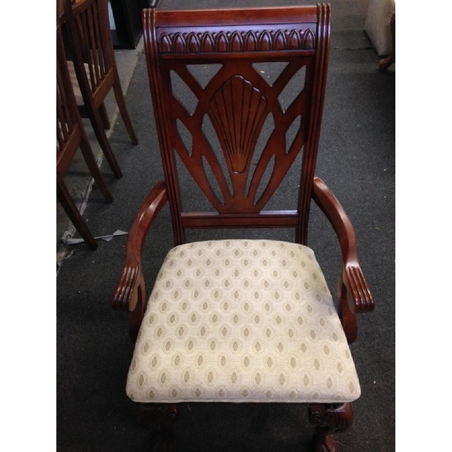 Solid Wood Dining Room Table w/ 6 Chairs + China Cabinet - image-3