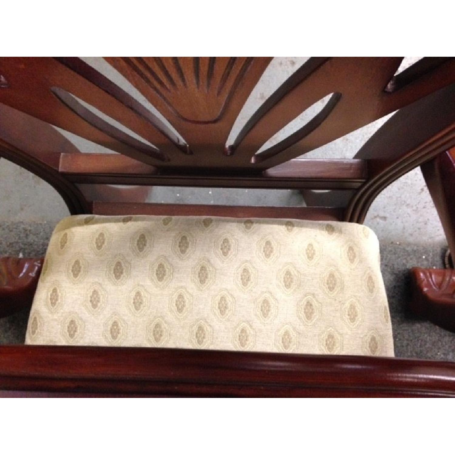 Solid Wood Dining Room Table w/ 6 Chairs + China Cabinet - image-7