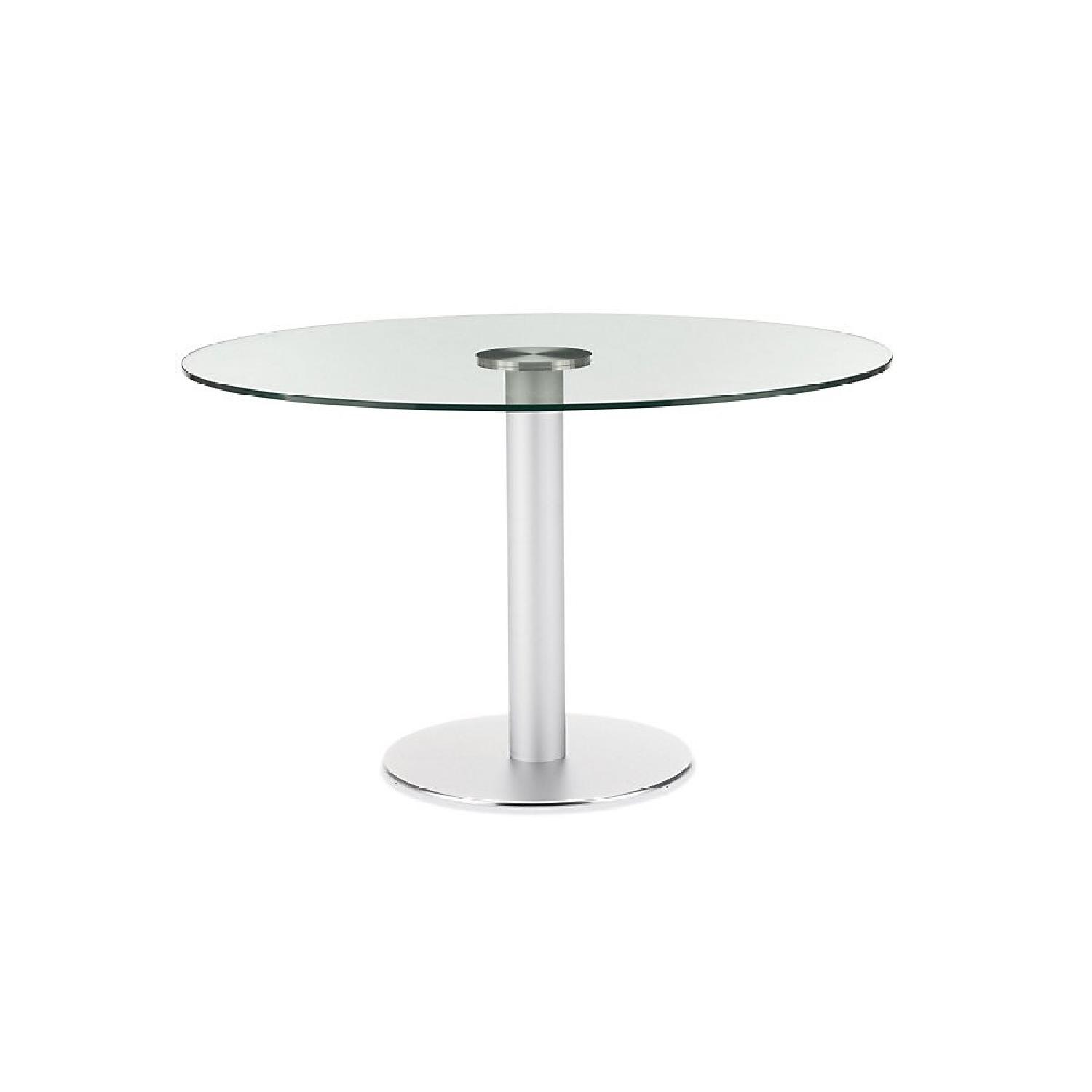 Design within Reach Zero Table with Glass Top & 4 Chairs - image-1