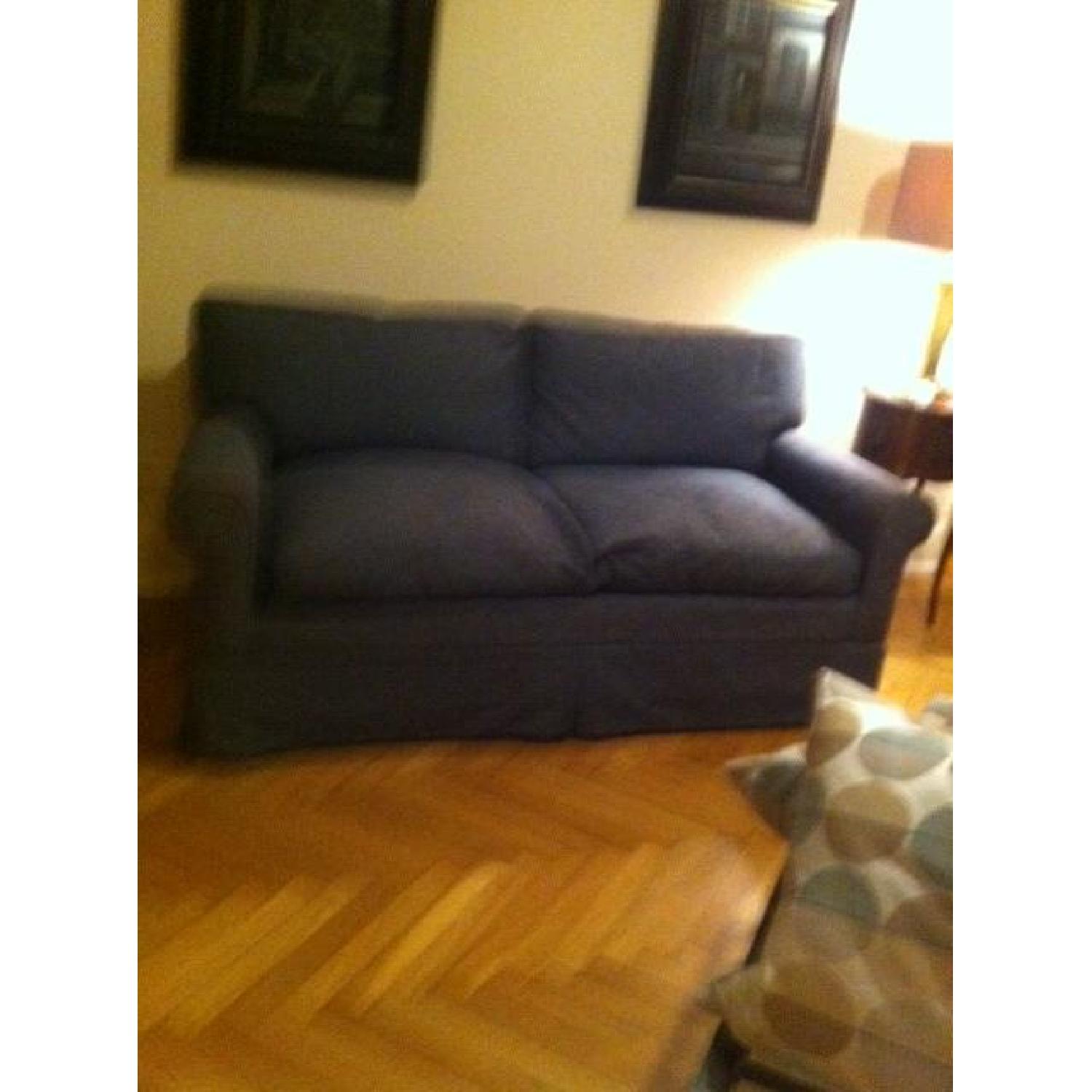 Carlyle Custom Down/Feather Sleeper Loveseat - image-1