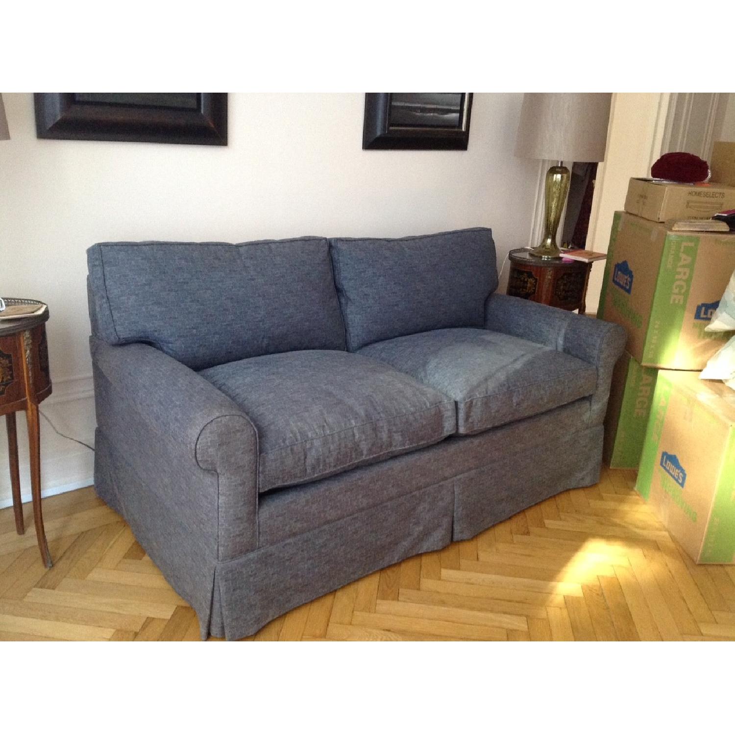 Carlyle Custom Down/Feather Sleeper Loveseat - image-10