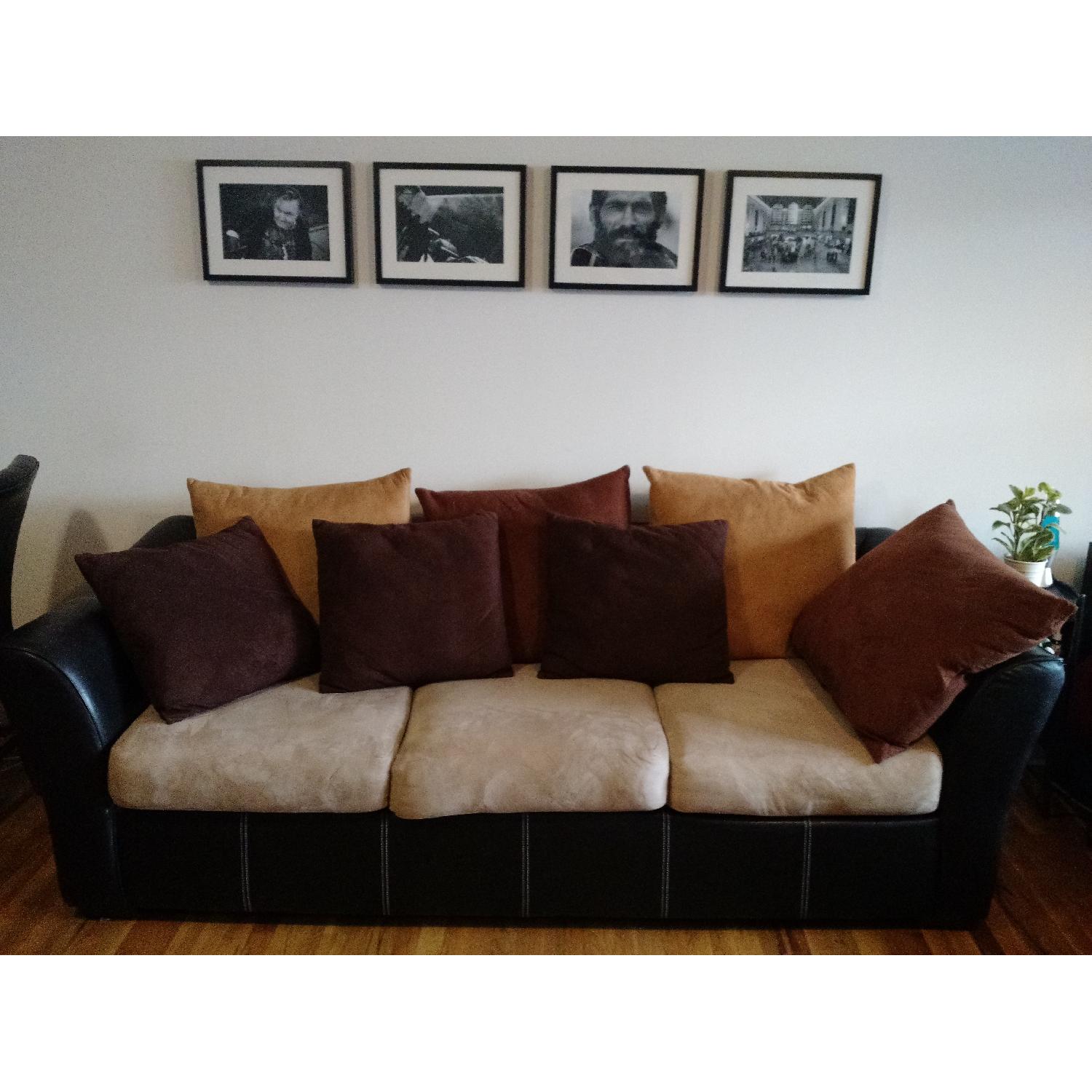 Raymour & Flanigan Sectional Sofa and Ottoman - image-3