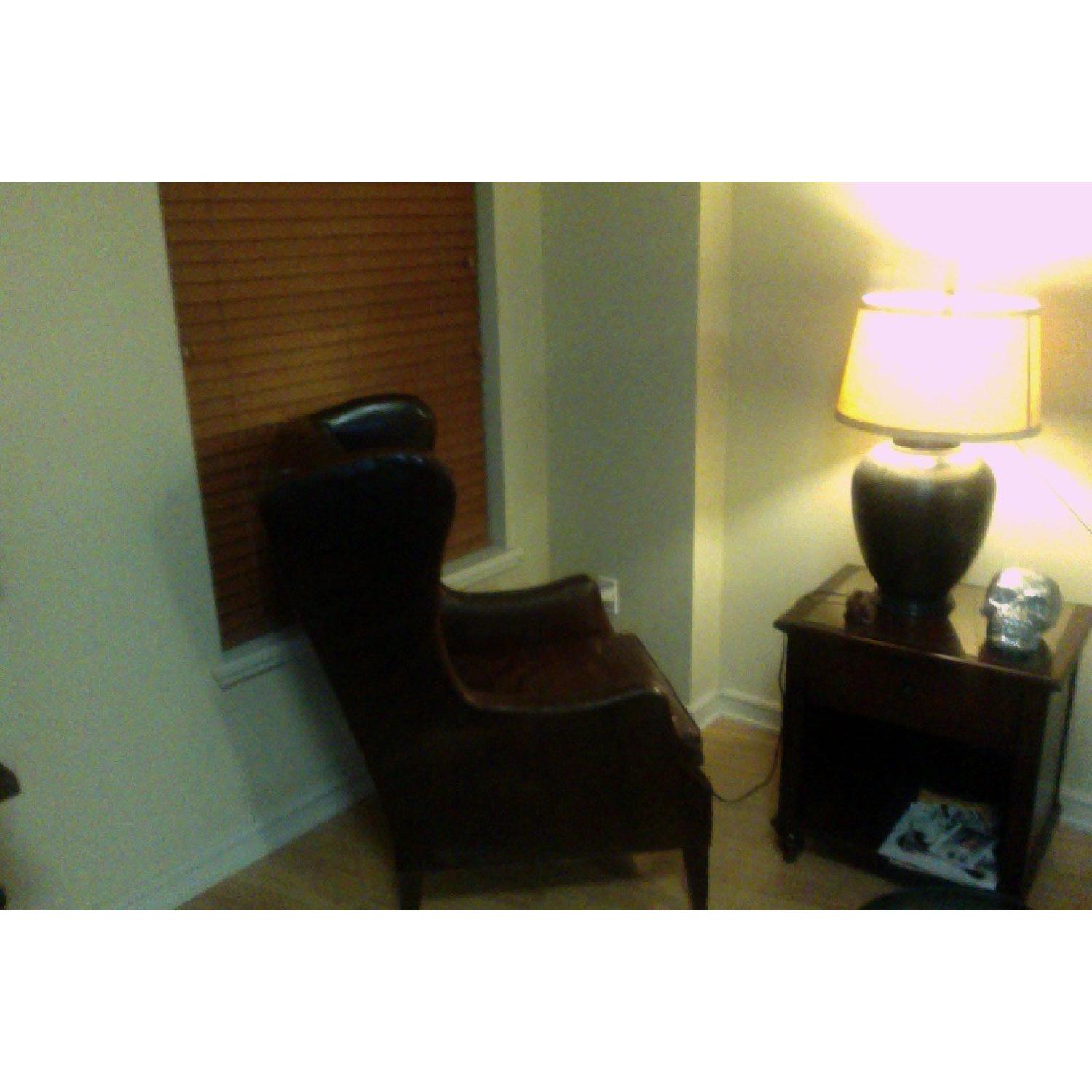 Micthell Gold + Bob Williams Brown Leather Armchair - image-2