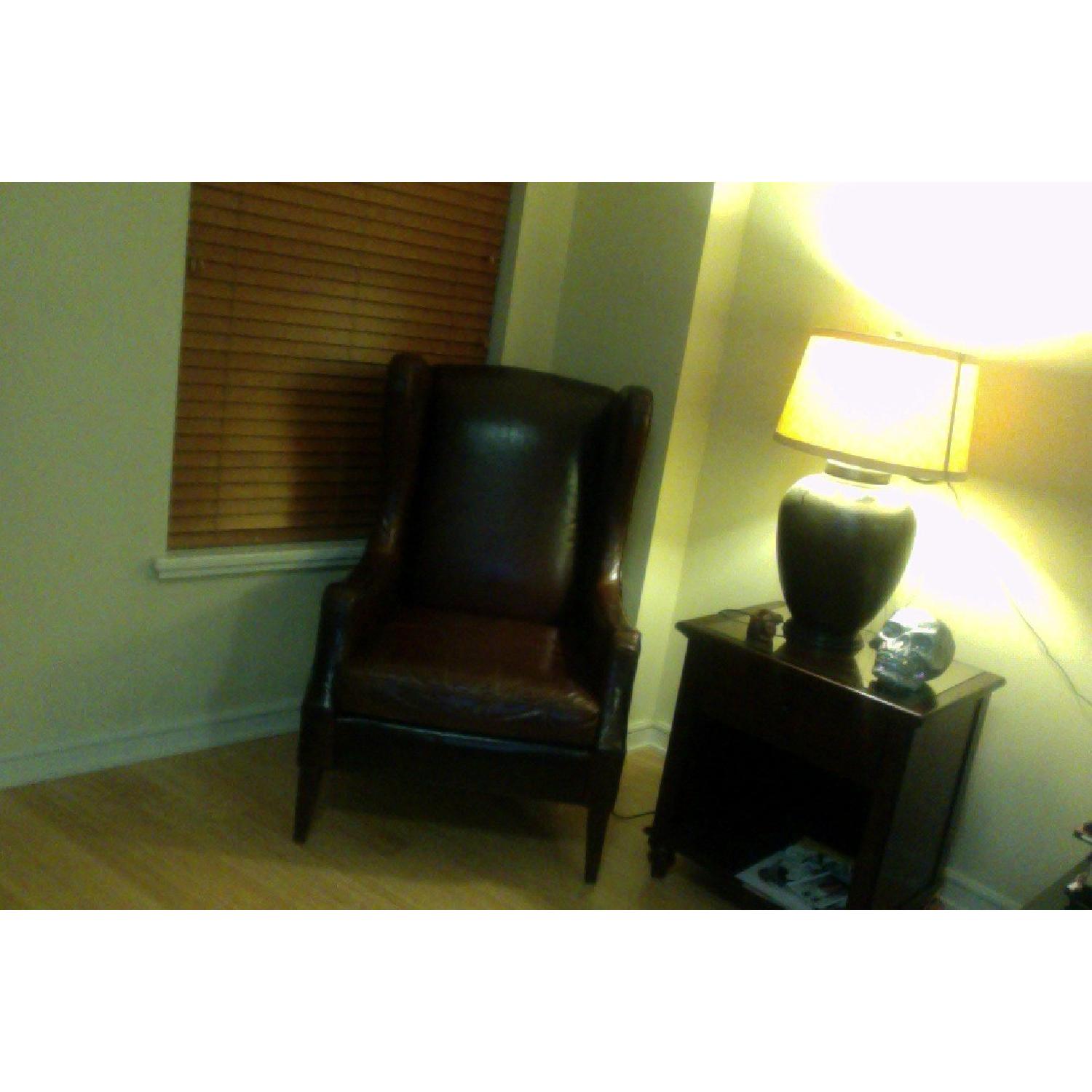 Micthell Gold + Bob Williams Brown Leather Armchair - image-4