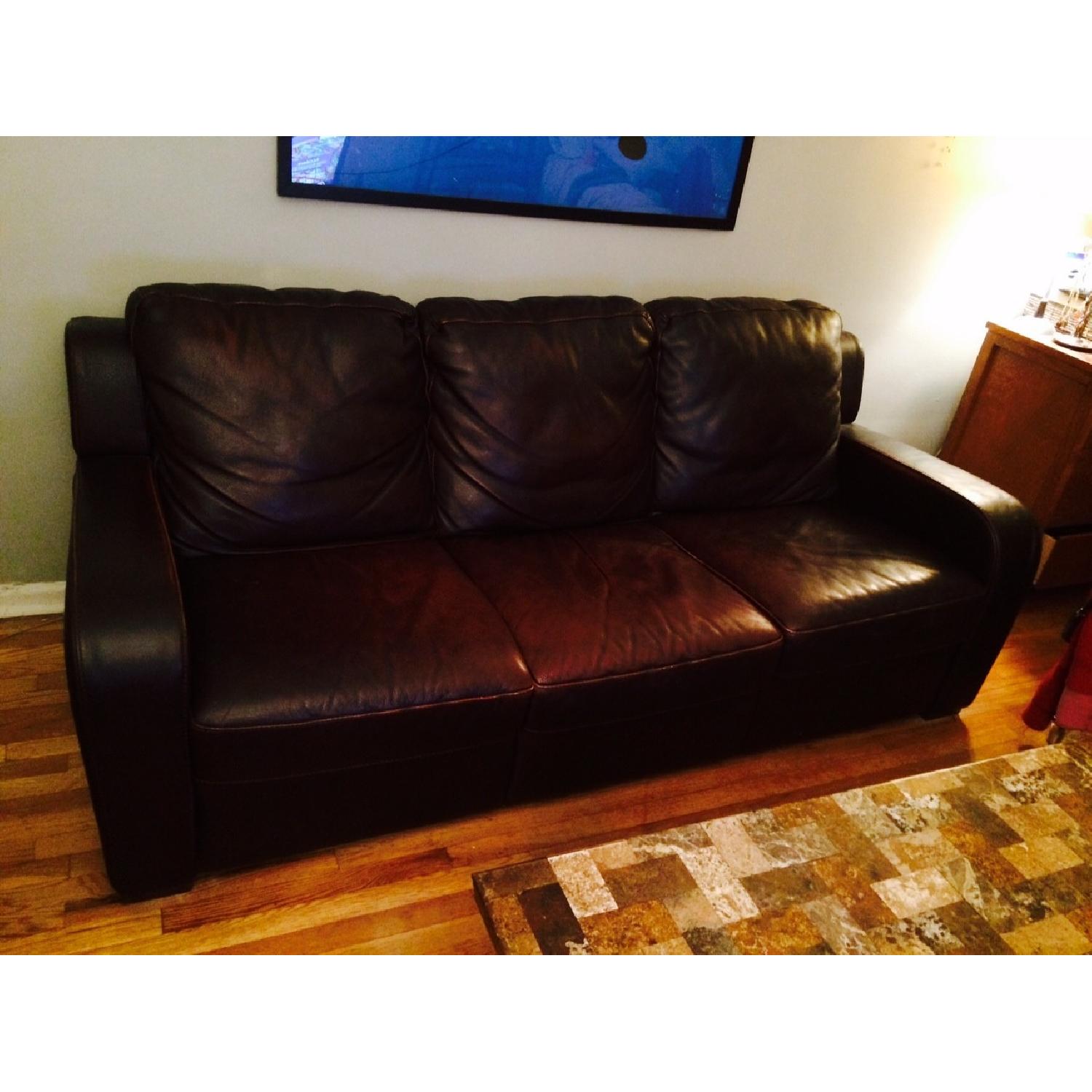 Natuzzi Leather Sofa - image-4