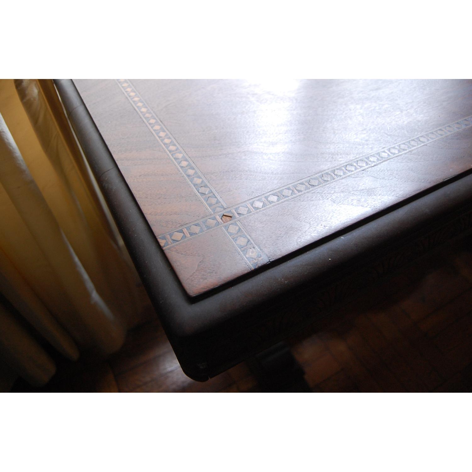 Vintage Extendable Console Silver Table - image-5