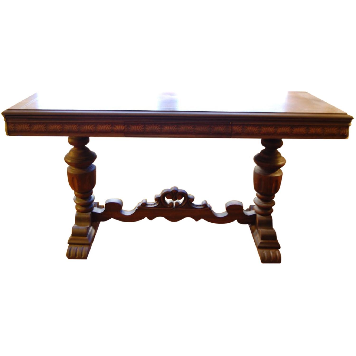 Vintage Extendable Console Silver Table - image-0