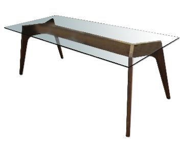 Joybird Hesse Dining Table with Glass Top