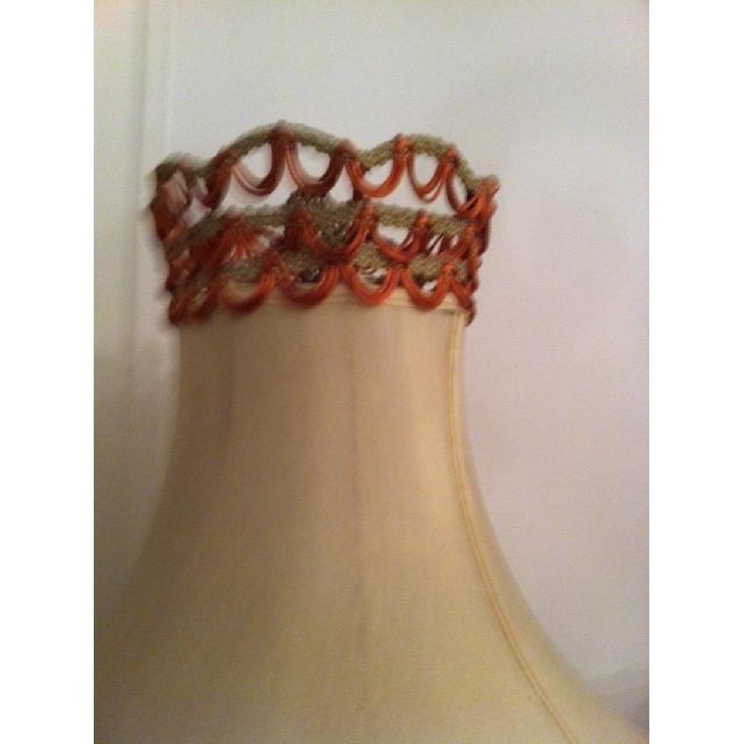 Vintage 1950's Hand Painted Lamp with Birds & Flowers - image-5