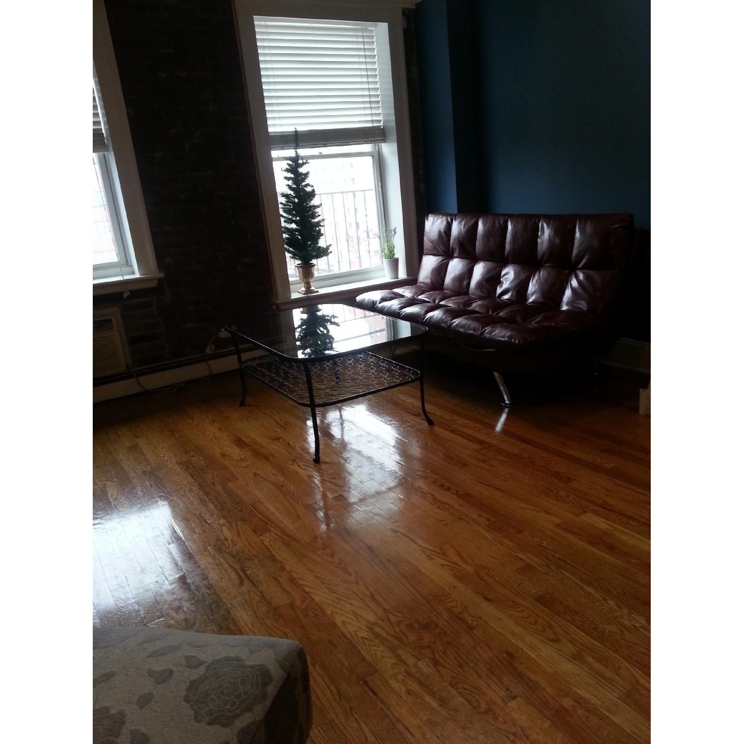 Ikea Faux Leather Futon - image-1