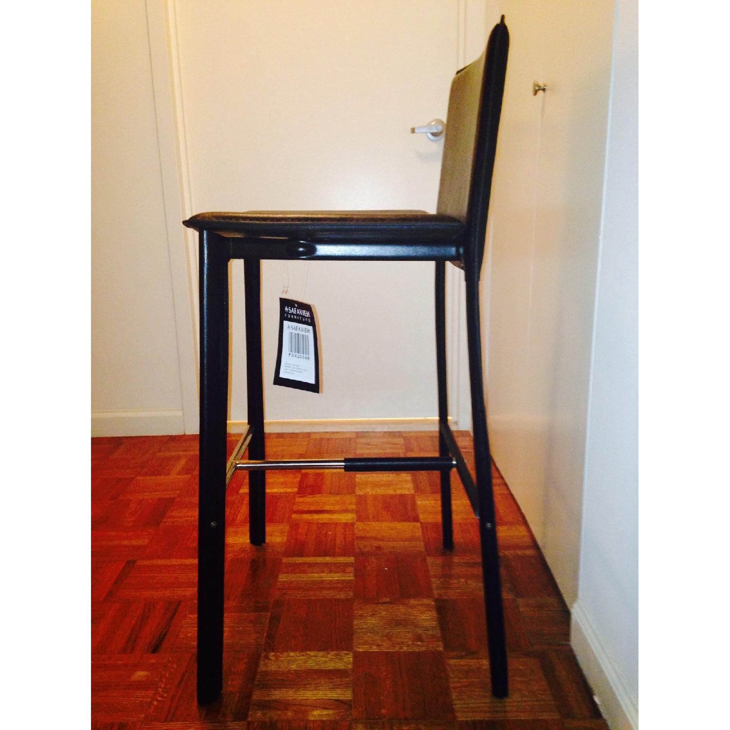 Safavieh Bonded Leather Stools - Pair - image-5