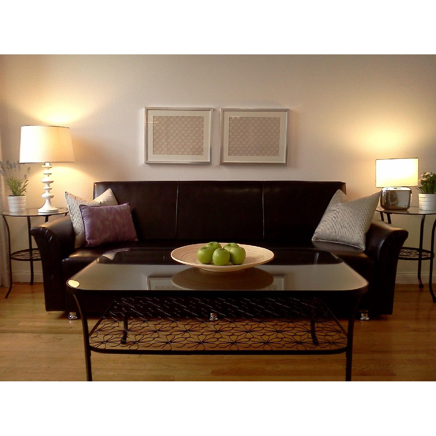 Ikea Faux Leather Couches - image-4