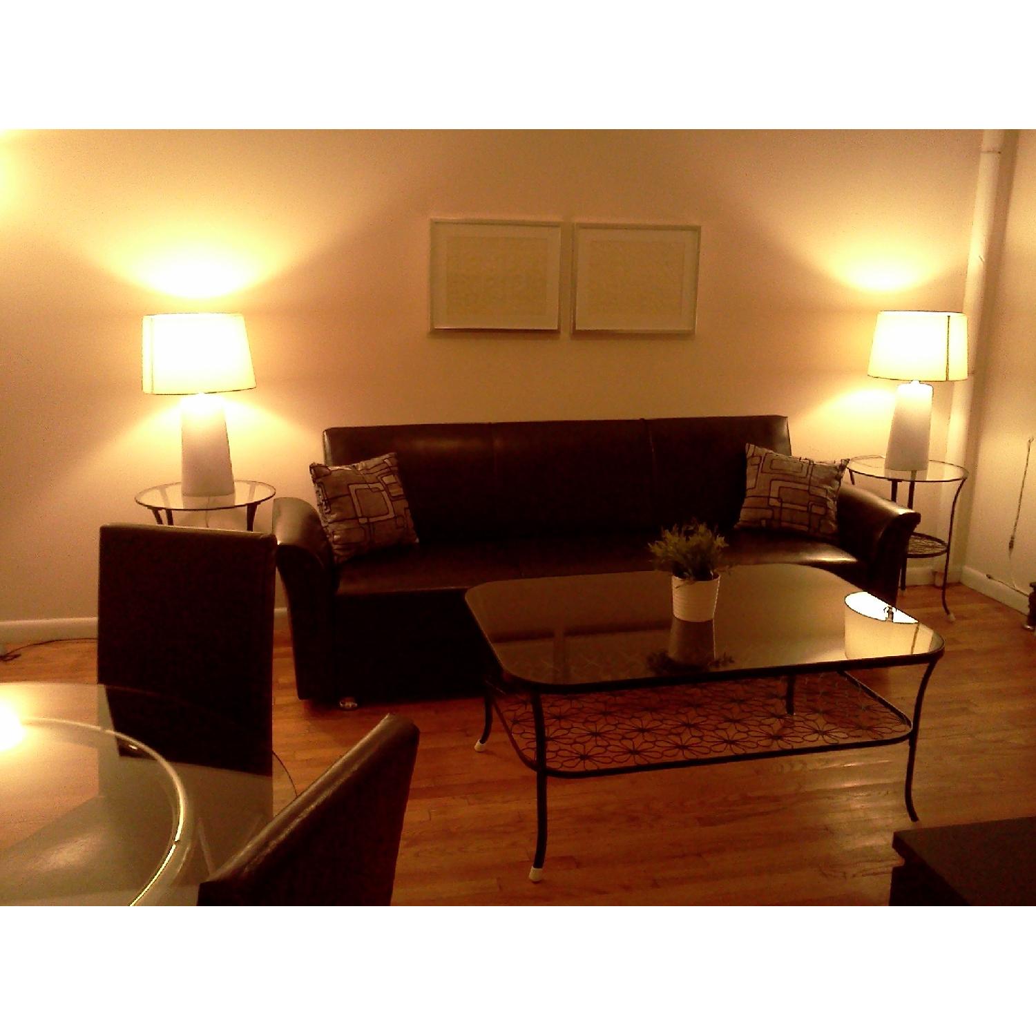 Ikea Faux Leather Couches - image-5