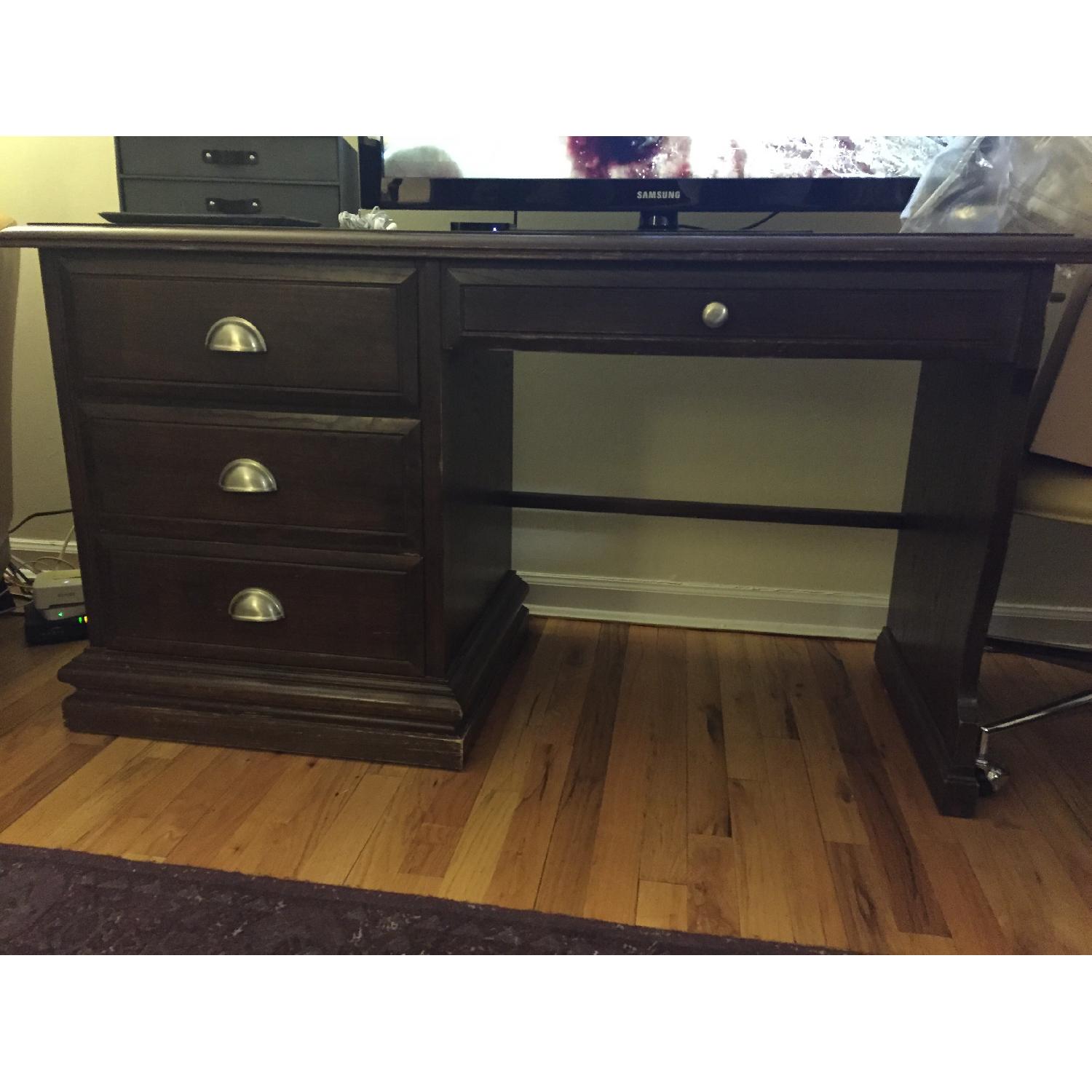 Antique Wood Desk - image-1