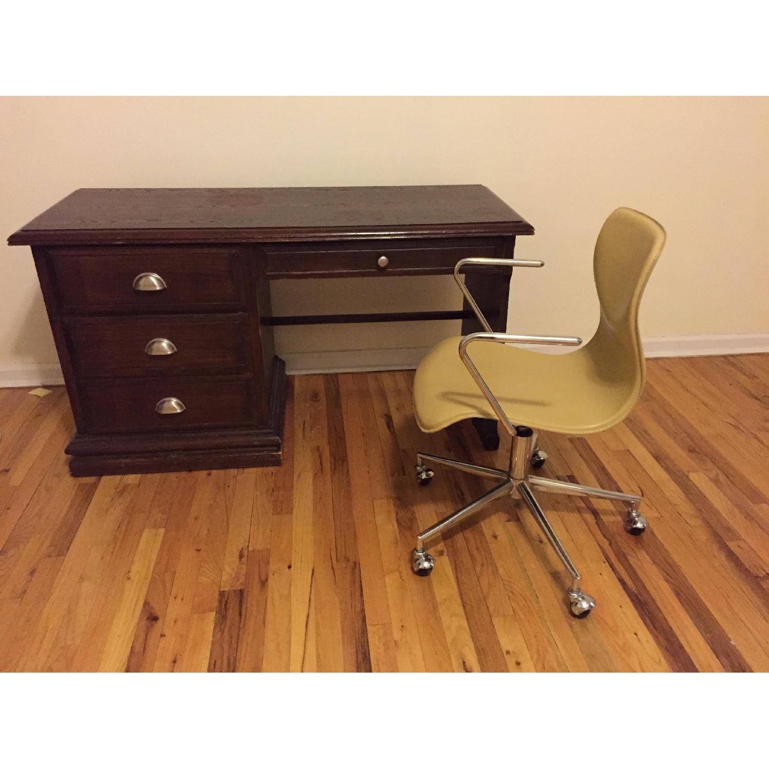 Antique Wood Desk - image-2