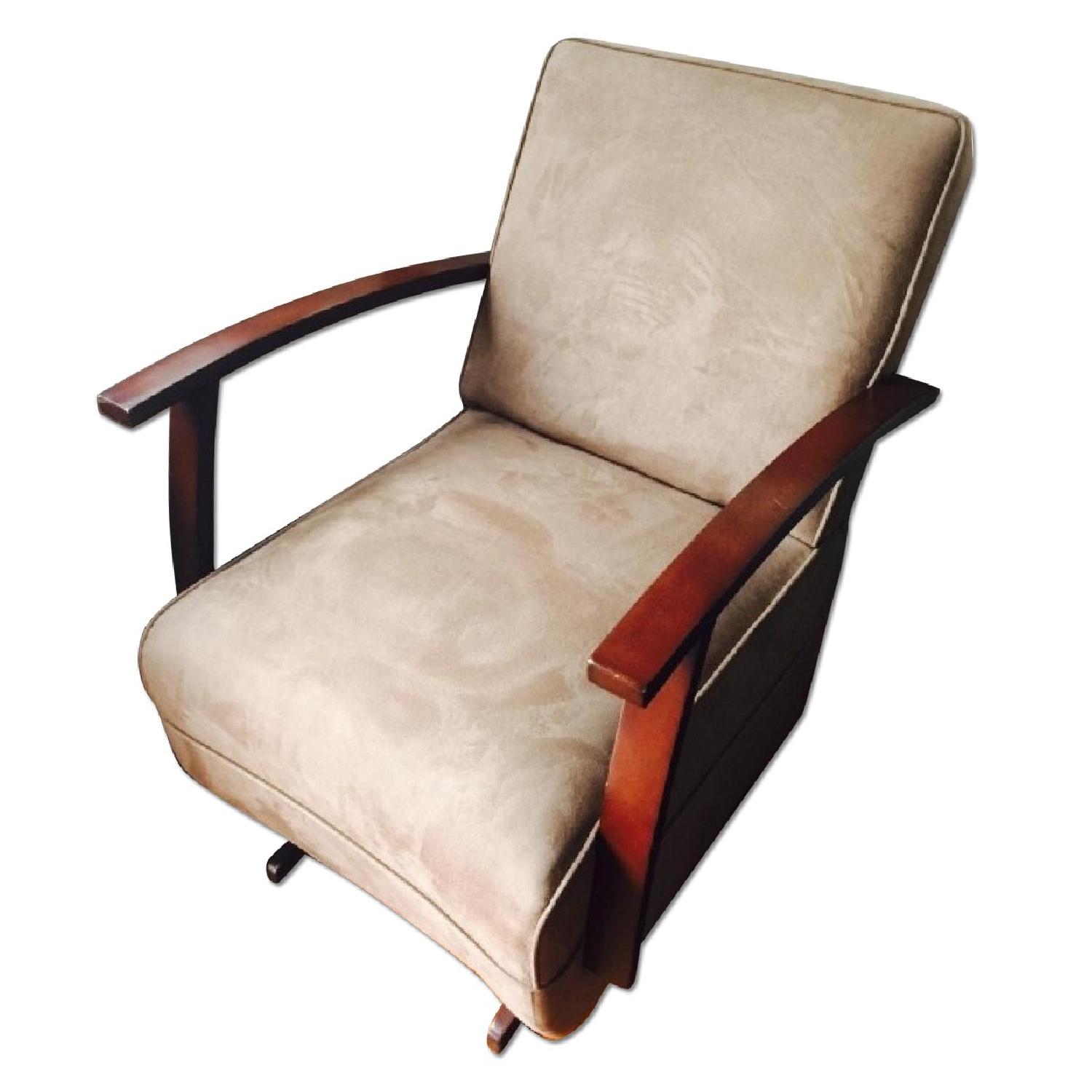 Camel Suede Recliner Chair