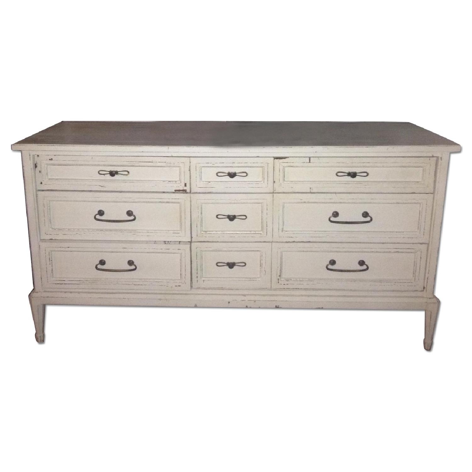 Distressed Media Console - image-0