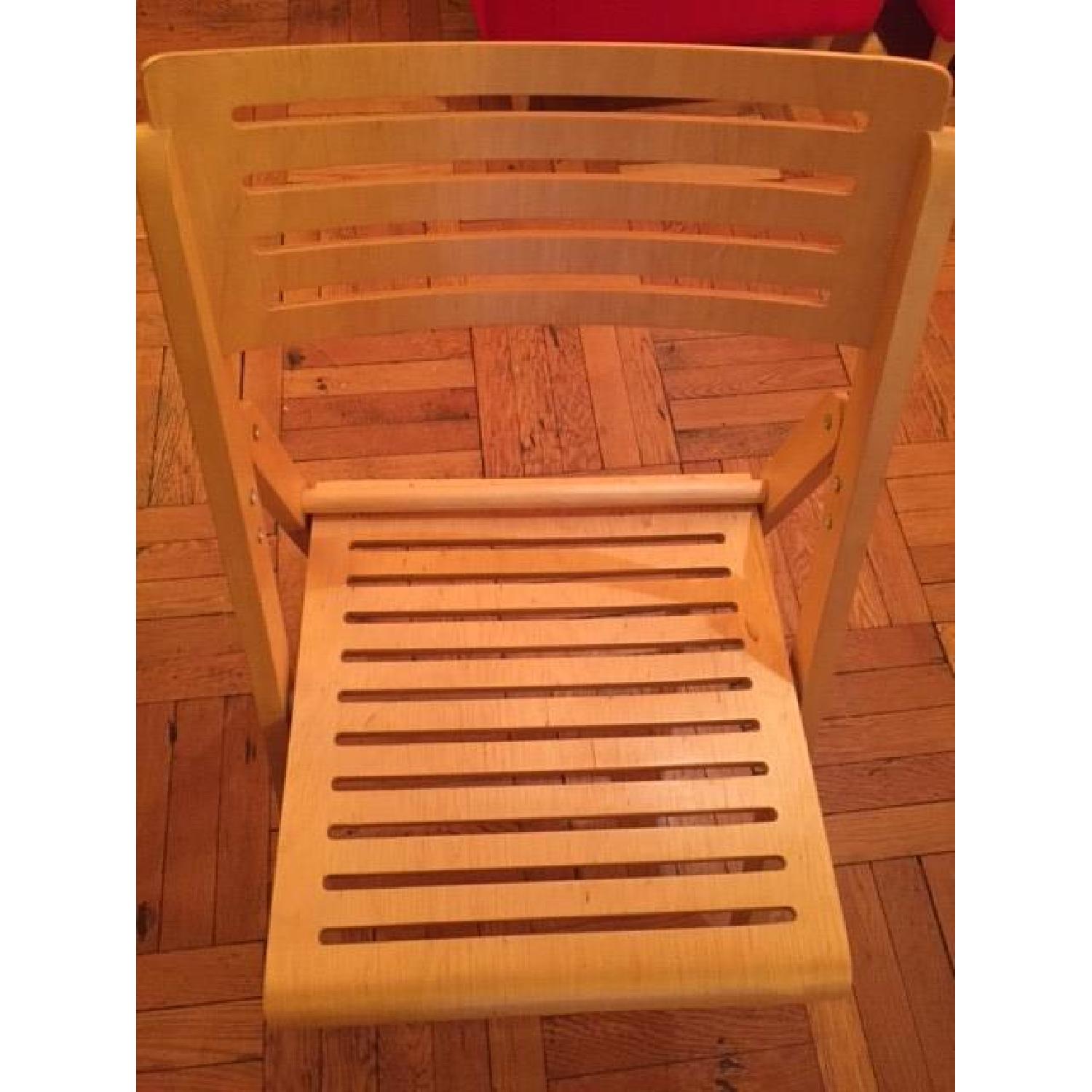 Foldable Wooden Chairs Set of 4 AptDeco