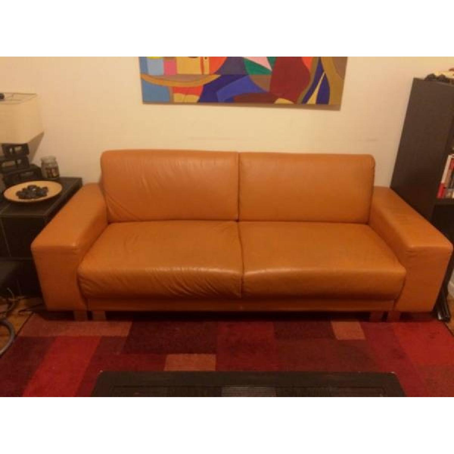 Designer Leather sofa - image-1