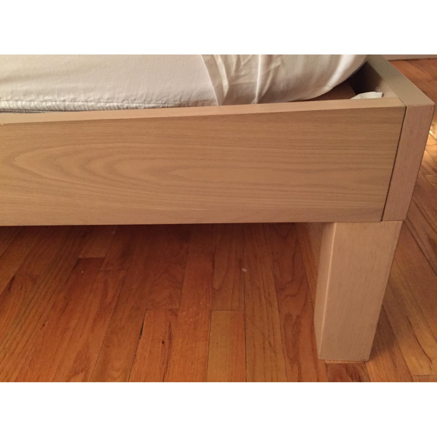 West Elm Queen Size Tufted Headboard & Light Wood Bedframe - image-3