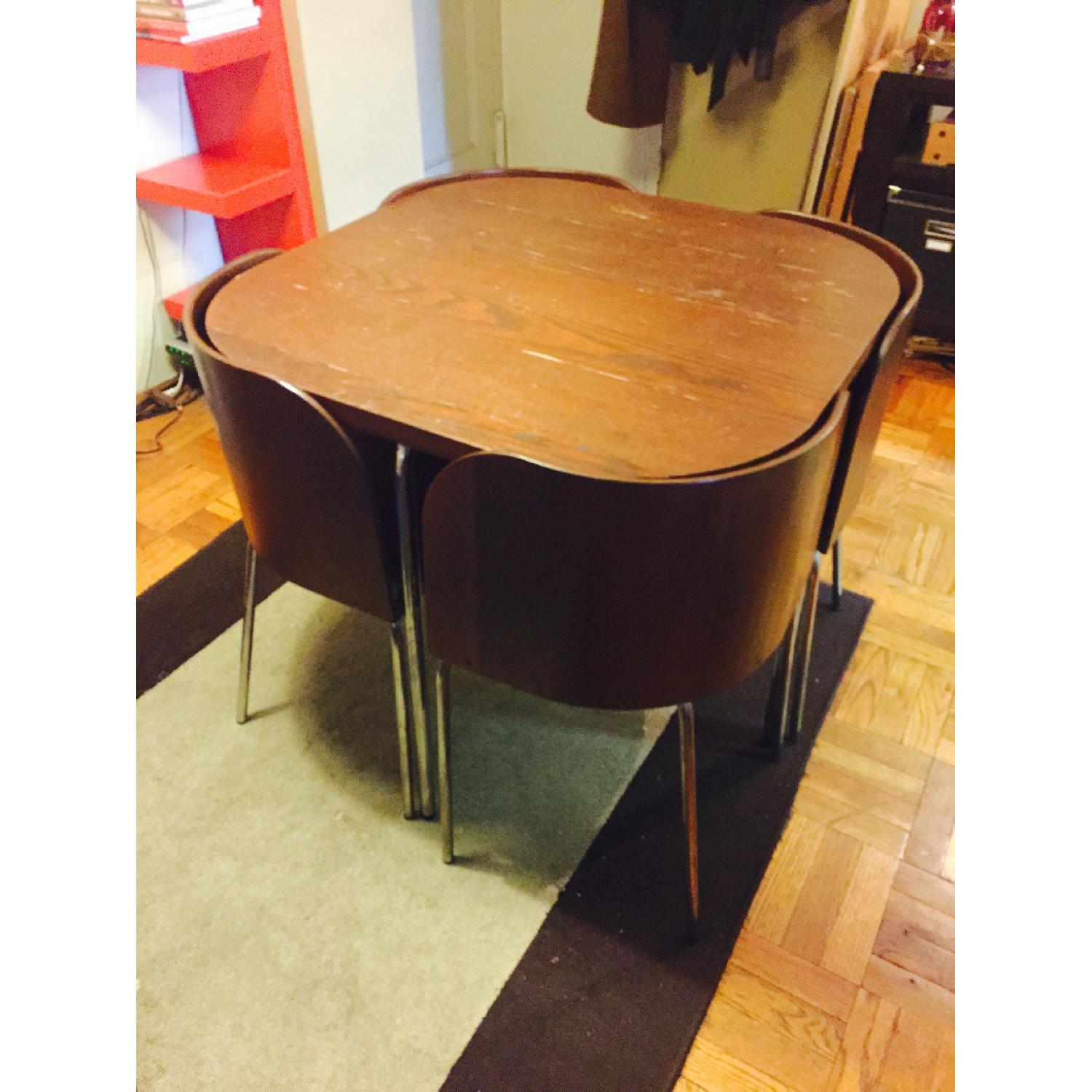 Ikea 5 Piece Brown Dining Set AptDeco