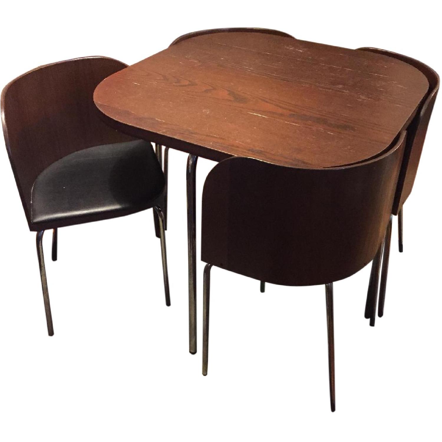 Ikea 5 Piece Brown Dining Set AptDeco