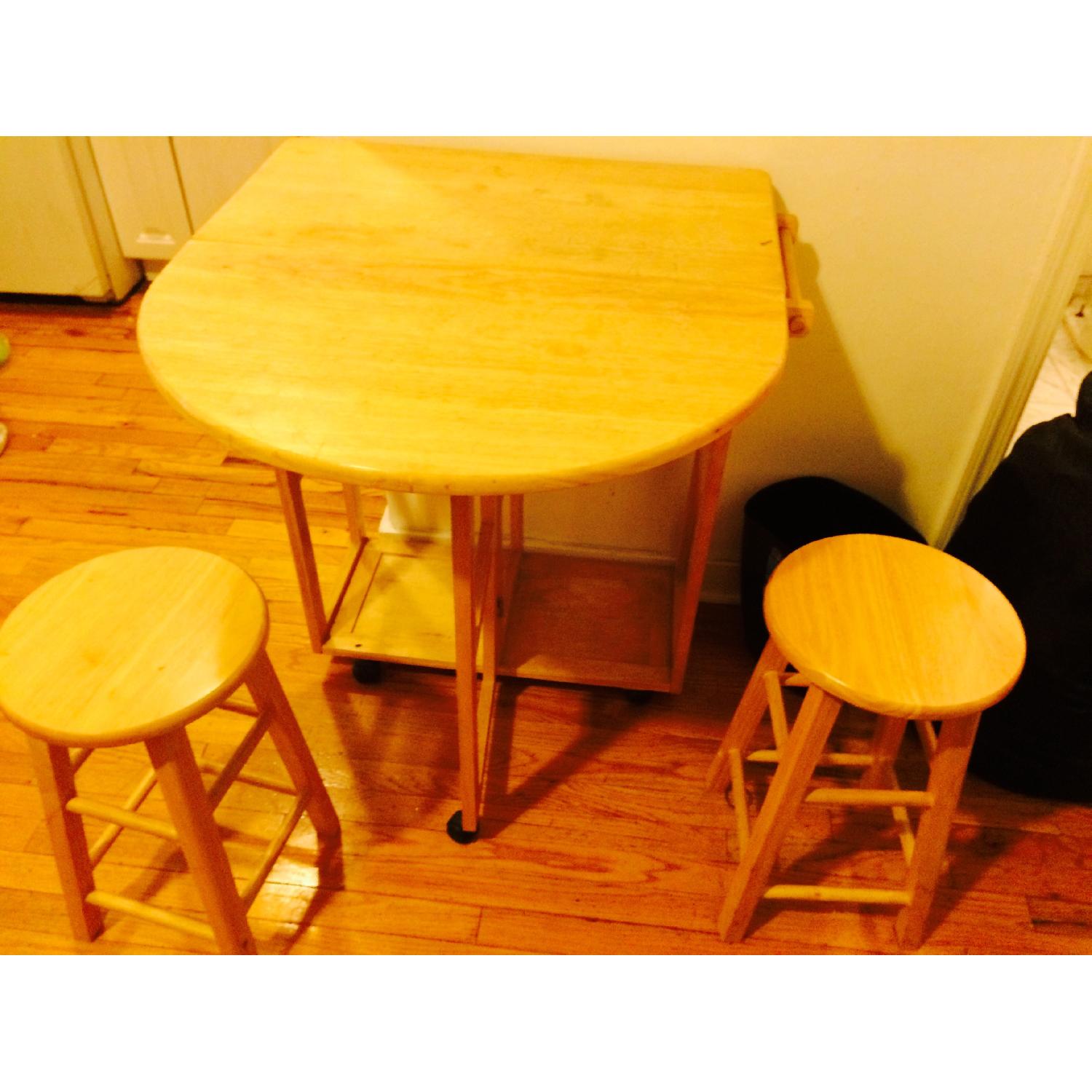 Folding Table w/ 2 Stools - image-1