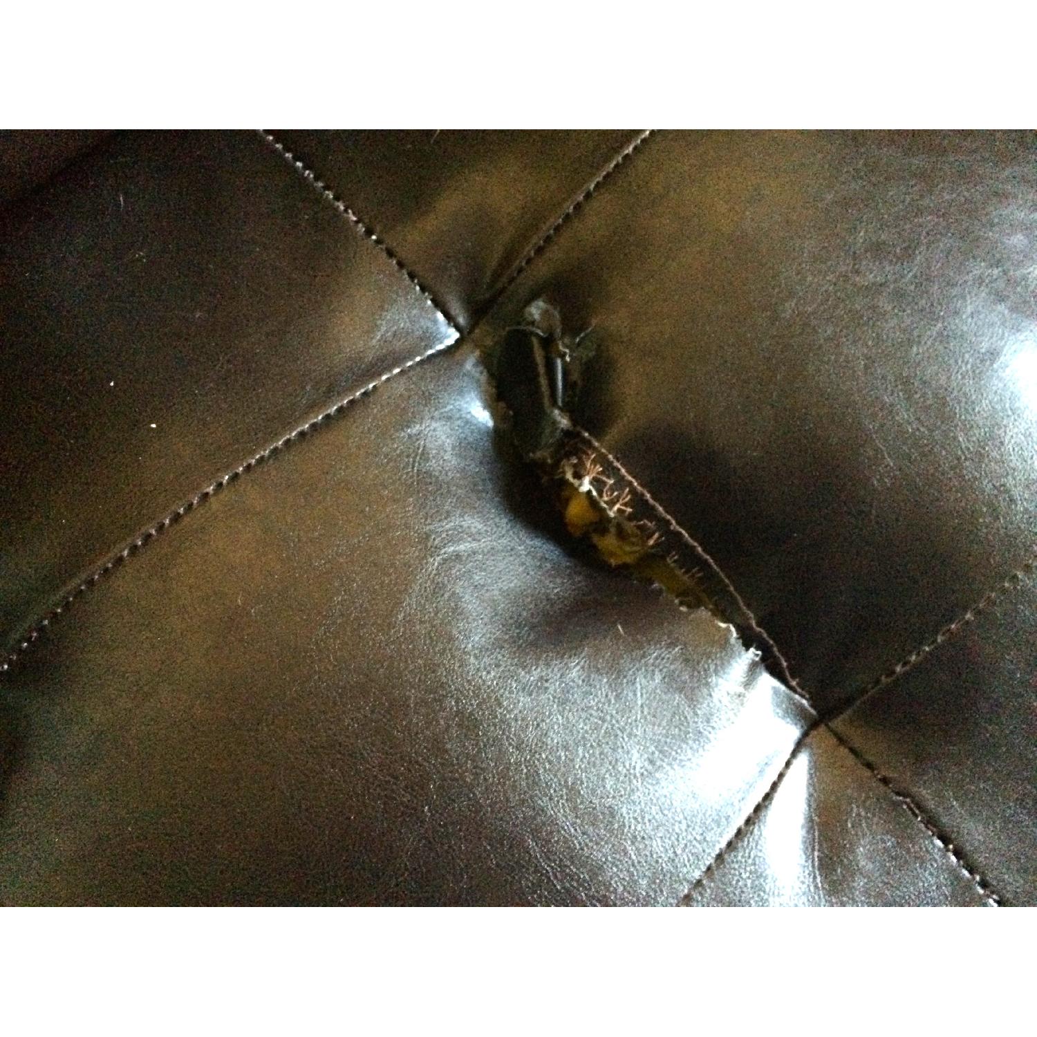 Black/Brown Leather Futon - image-3
