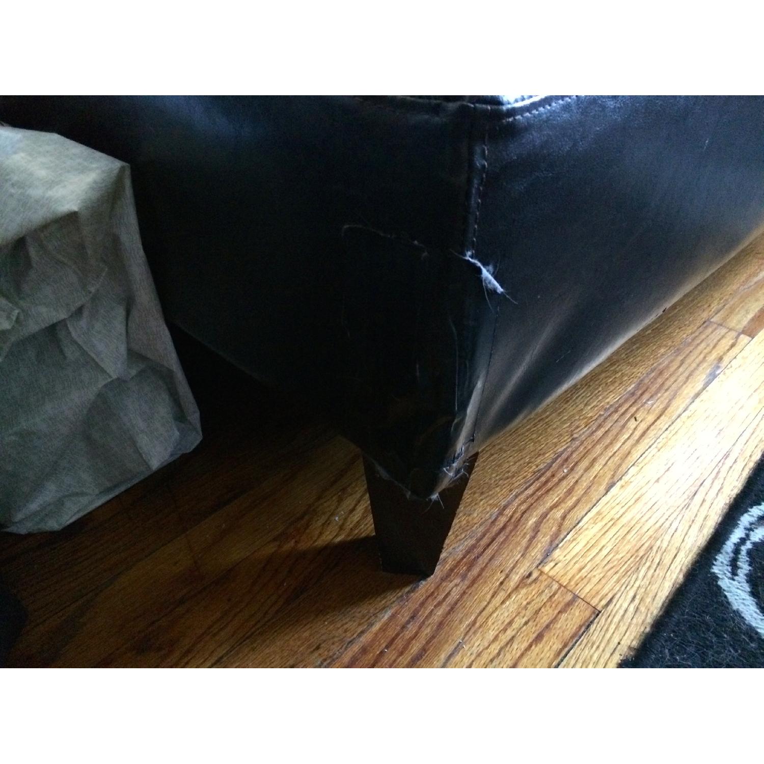 Black/Brown Leather Futon - image-4