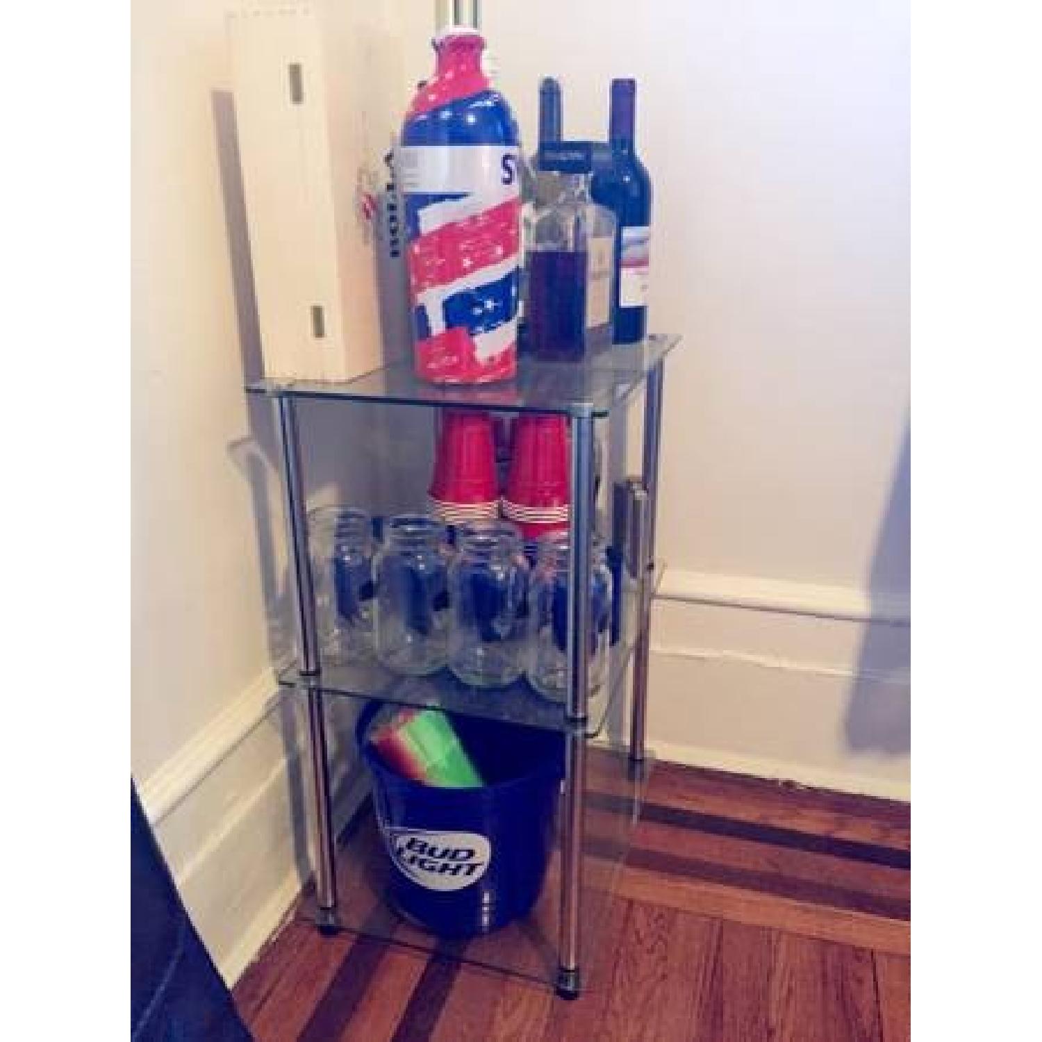 Convenience Concepts 3 Tier Glass Square End Table - image-1