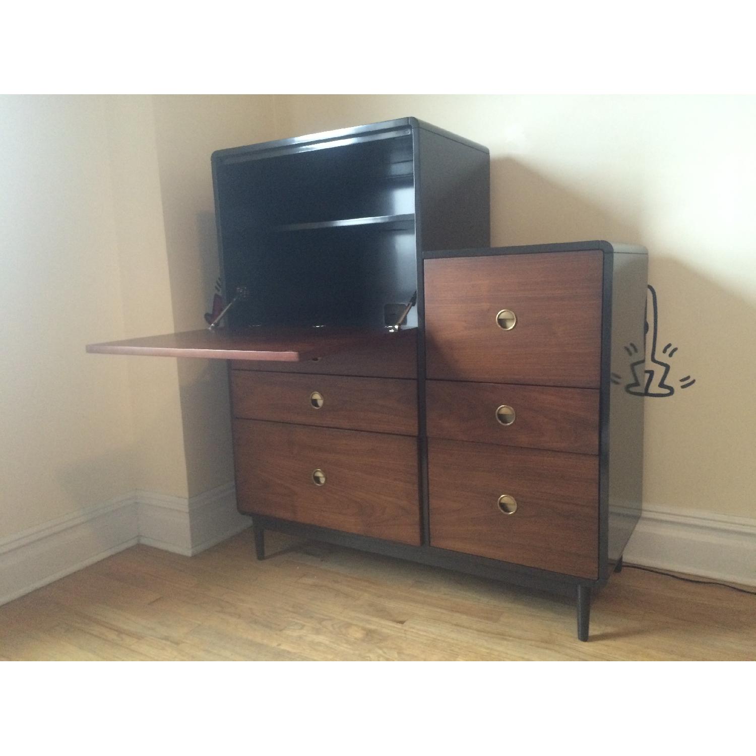 West Elm Cocoa/Espresso Radius Frame Secretary/Dresser - image-8