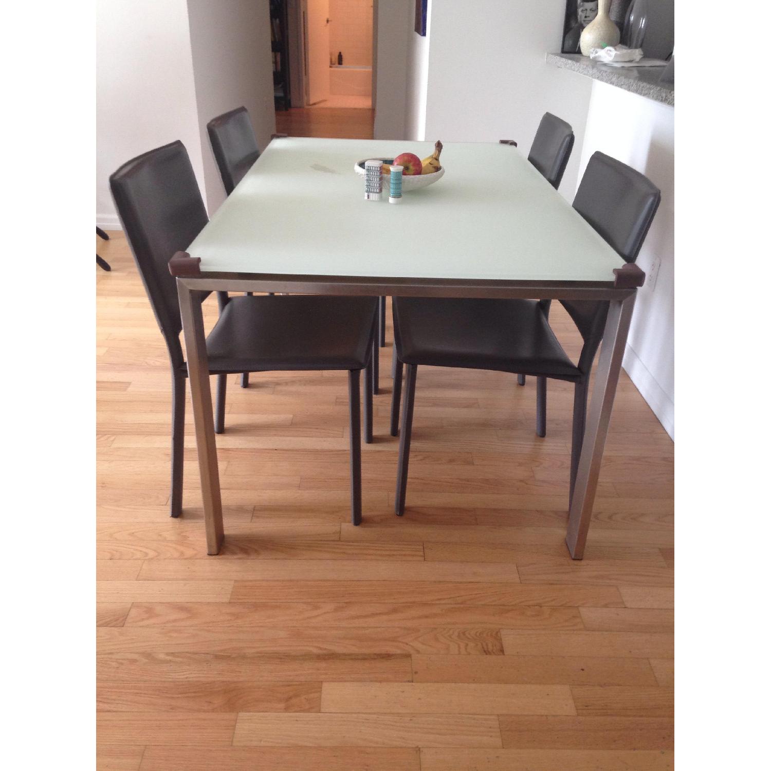 4 Room & Board Sava Leather Chairs - image-1