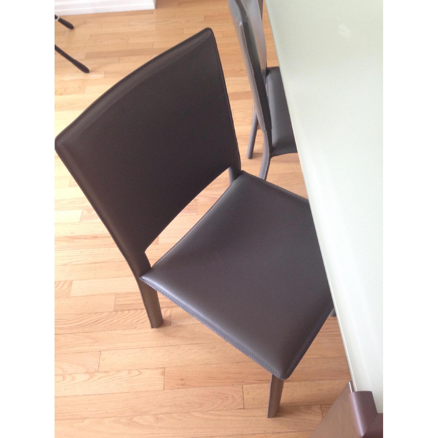 4 Room & Board Sava Leather Chairs - image-3