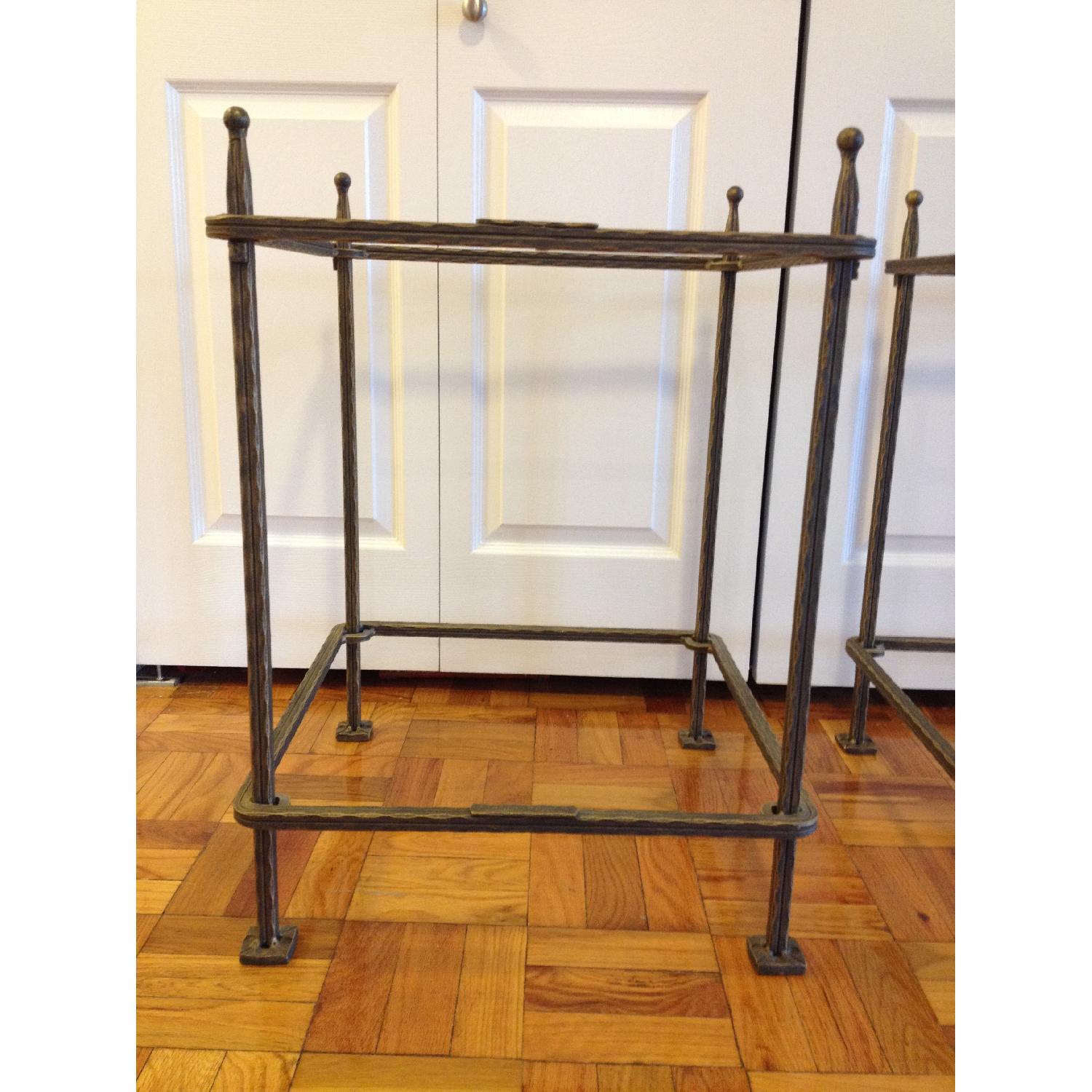 Claudio Rayes Wrought Iron Bronze Side Tables - Pair - image-1