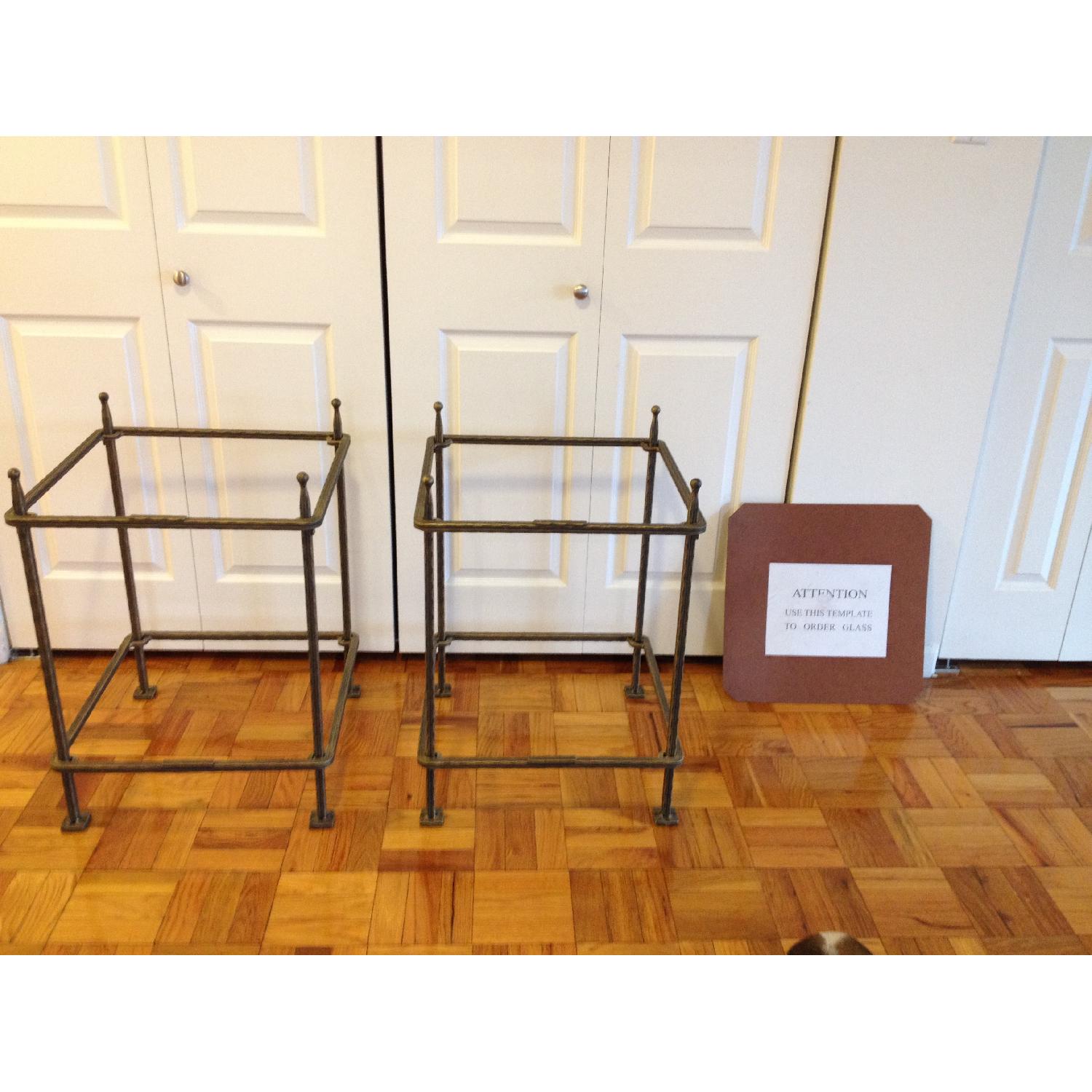 Claudio Rayes Wrought Iron Bronze Side Tables - Pair - image-2